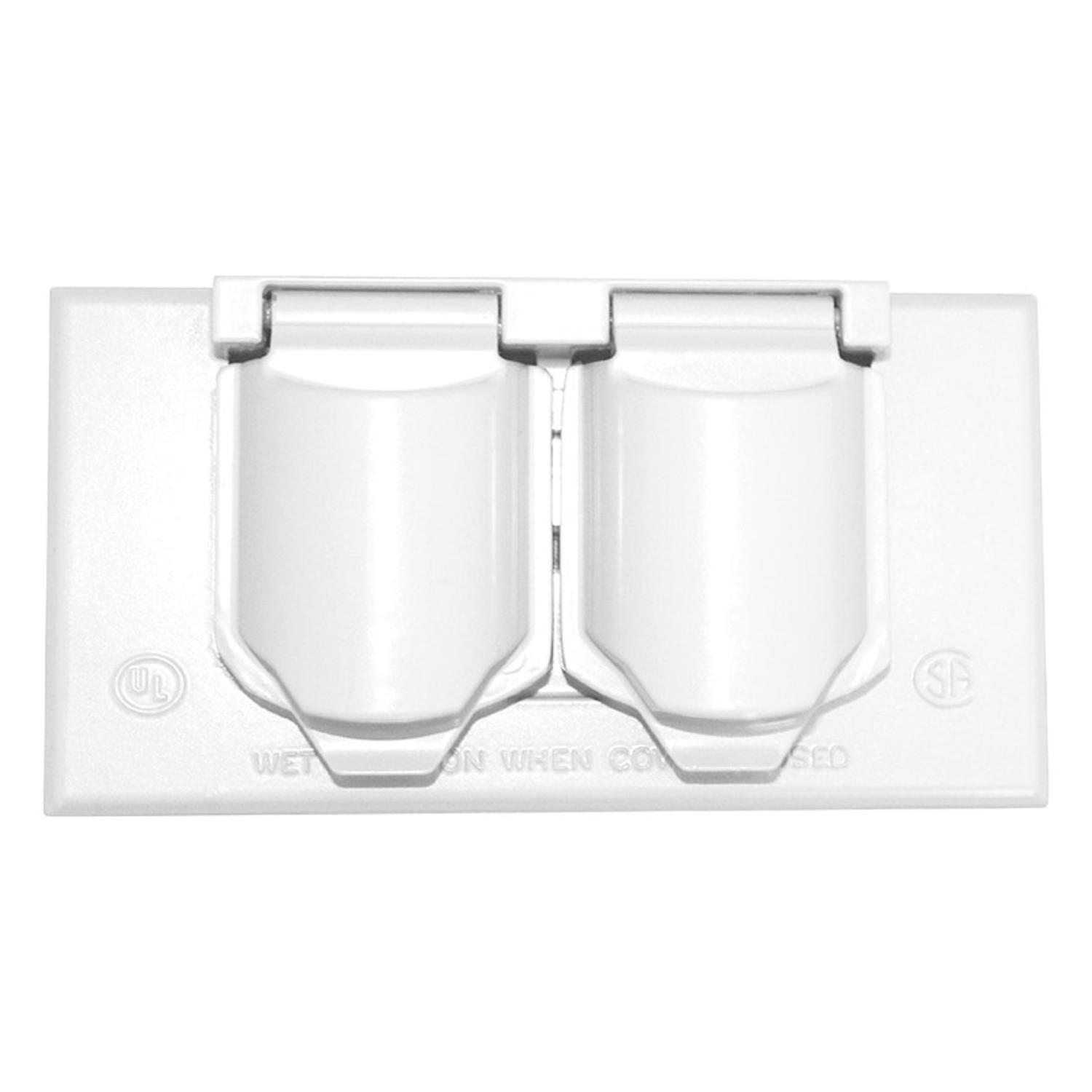 Sigma Engineered Solutions Rectangle Metal 1 gang 2.83 in. H X 4.57 in. W Receptacle Box Cover