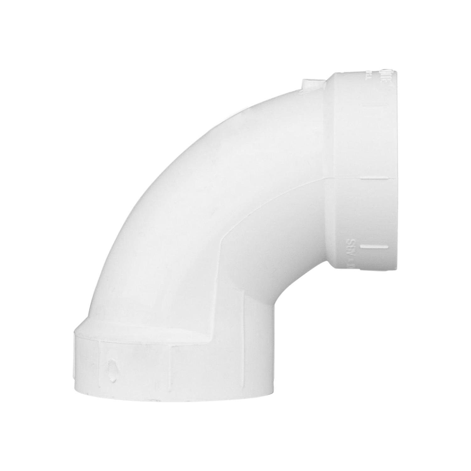 Charlotte Pipe Schedule 40 2 in. Hub X 2 in. D Hub PVC Elbow 1 pk