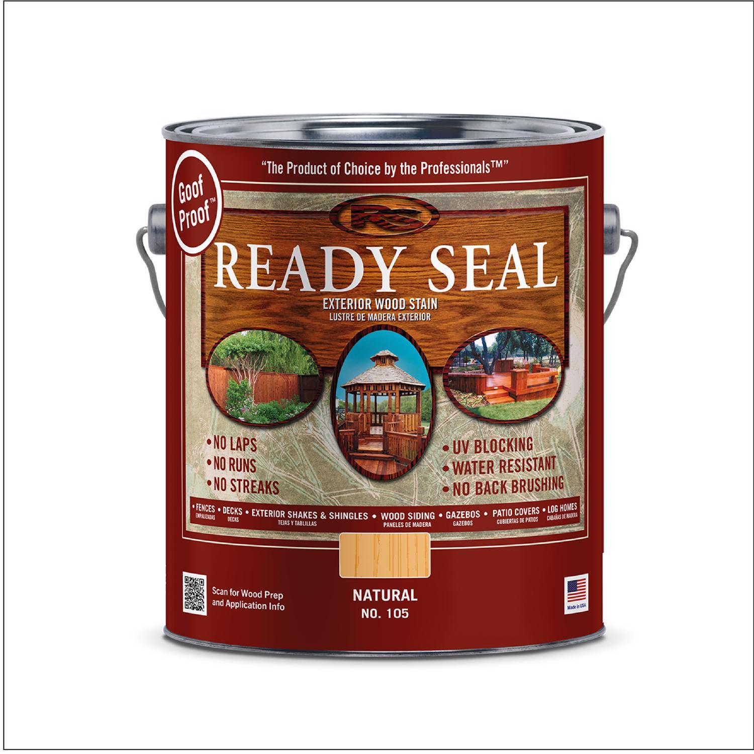 Ready Seal Goof Proof Semi-Transparent Flat Natural Oil-Based Penetrating Wood Stain/Sealer 1 gal