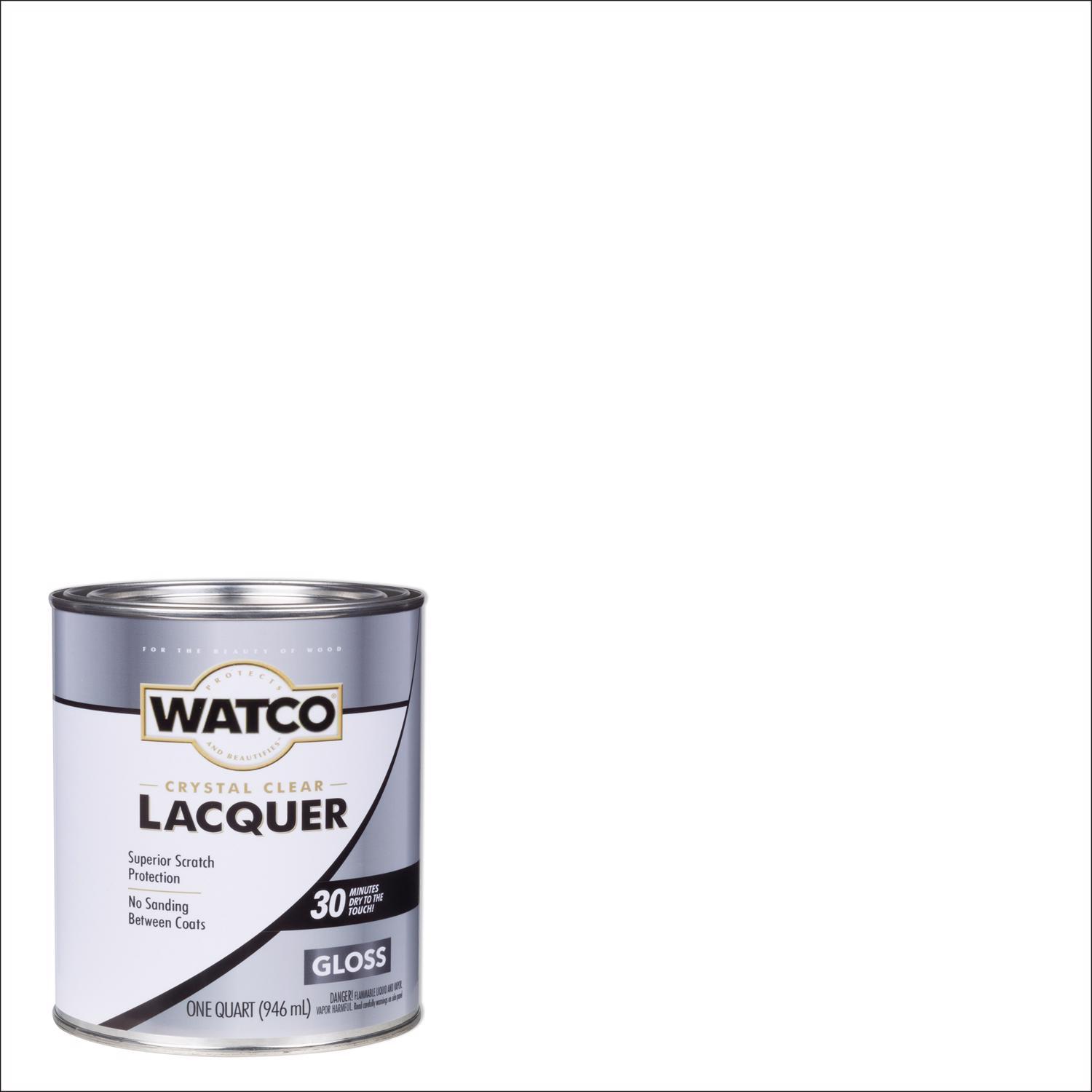WATCO Gloss Clear Oil-Based Alkyd Wood Finish Lacquer 1 qt