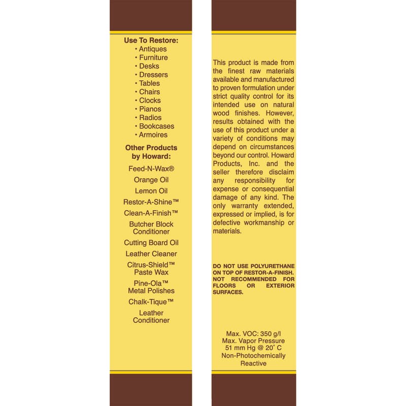 Howard Restor-A-Finish Semi-Transparent Mahogany Oil-Based Wood Restorer 1 pt