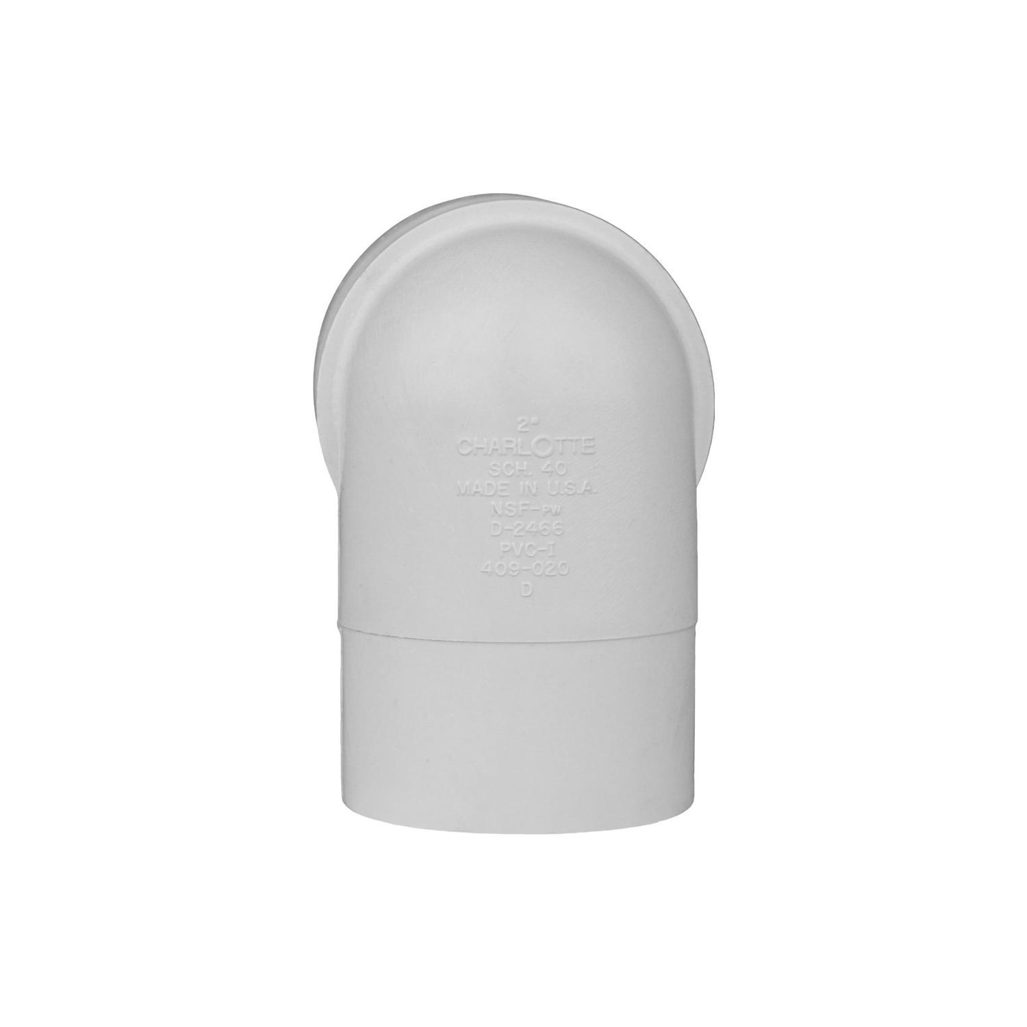 Charlotte Pipe Schedule 40 2 in. Spigot X 2 in. D Slip PVC Street Elbow 1 pk