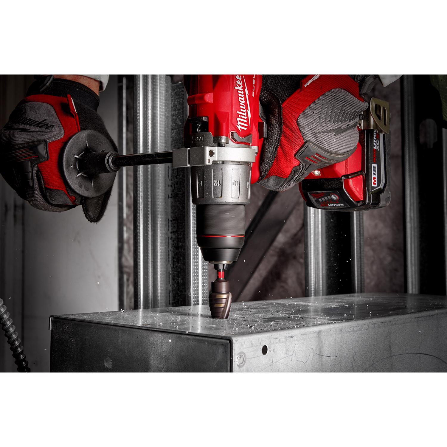 Milwaukee Shockwave 3/16 to 7/8 in. High Speed Steel Impact Step Drill Bit Quick-Change Hex Shank 1