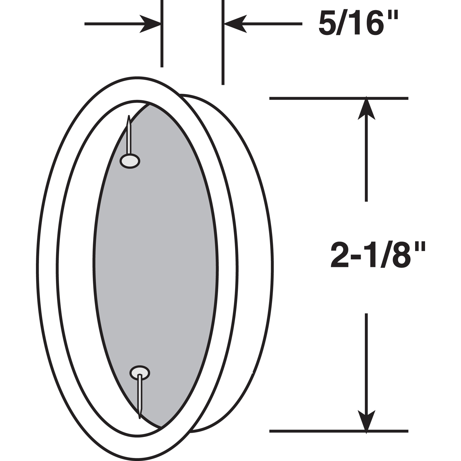 Prime-Line 2.13in. L Brass-Plated Gold Steel Pull Handle