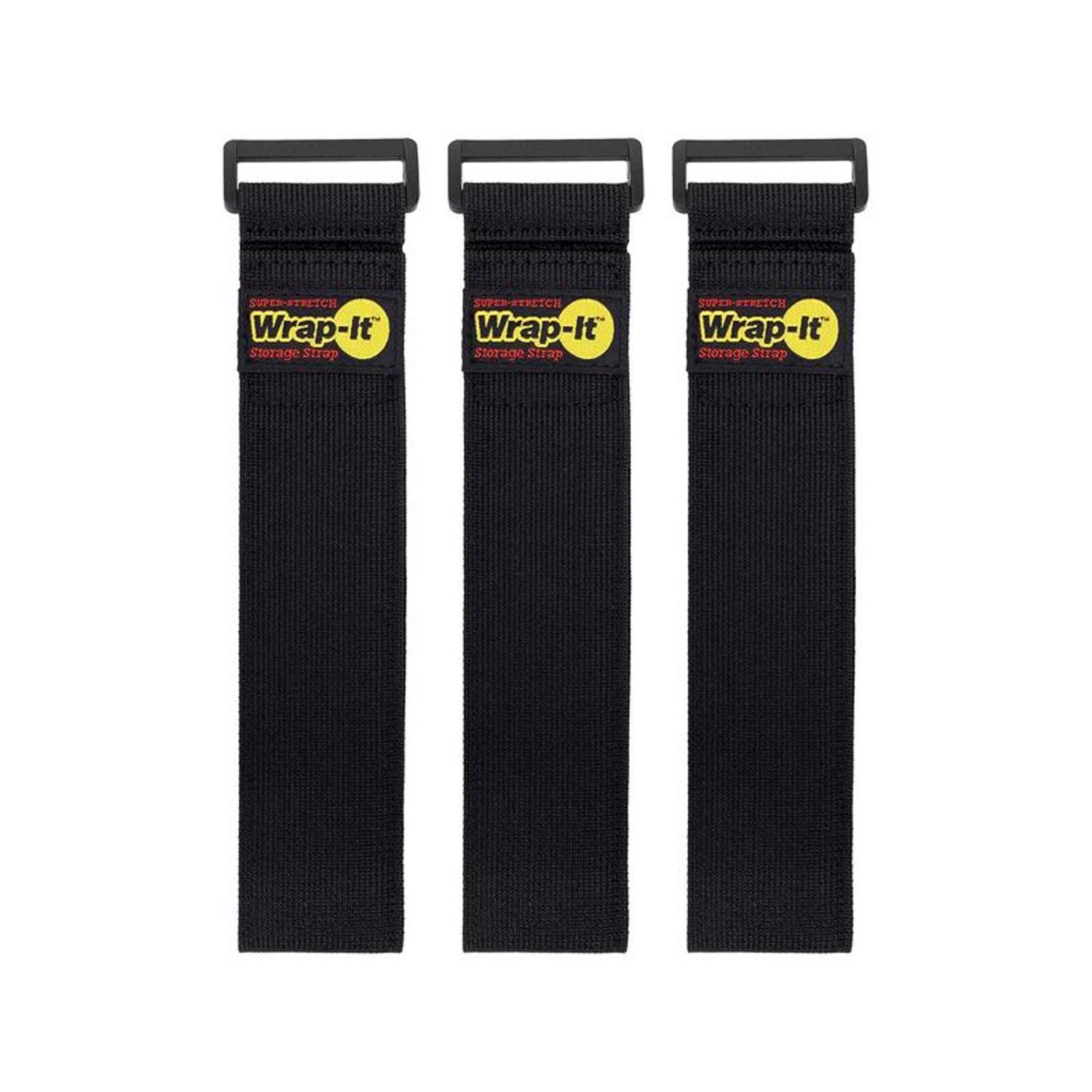 Wrap-It Super-Stretch 2 in. W X 18 in. L Black Stretch Storage Straps 10 lb 3 pk