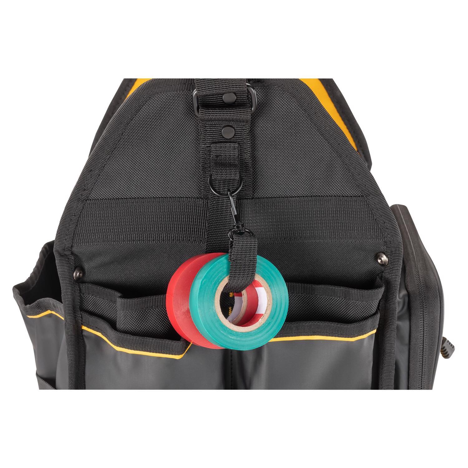 DEWALT Ballistic Nylon Electrician Tote Tote Bag 34 pocket Black/Yellow 1 pc