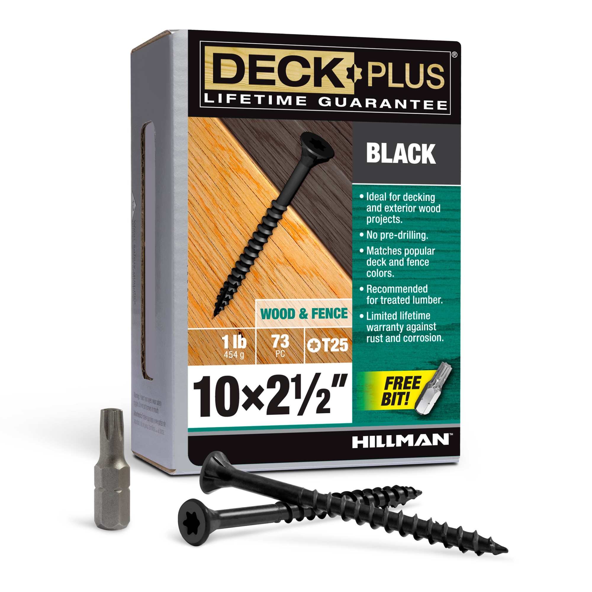 Deck Plus Black Deck Screws (#10 x 2-1/2 in.)