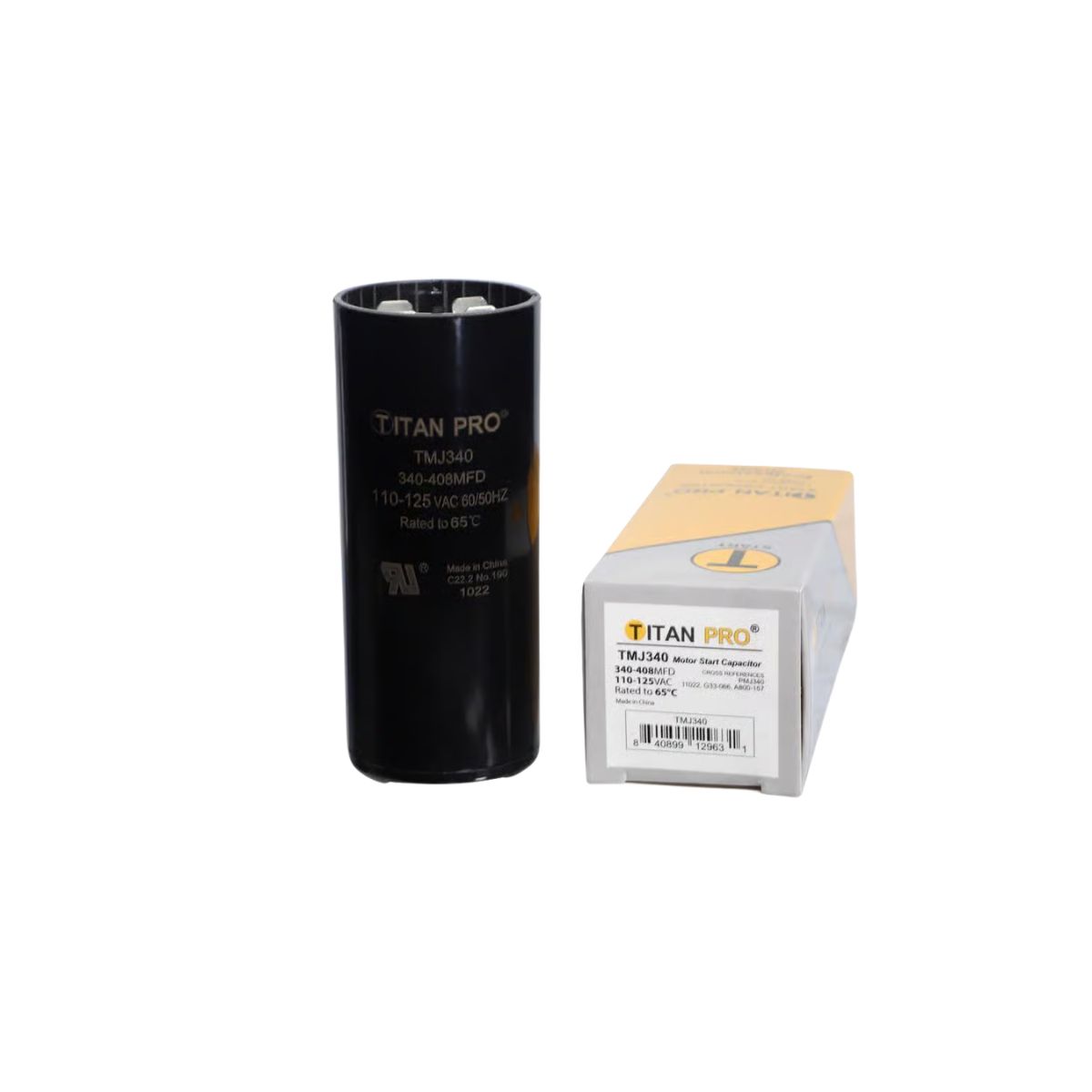 Titan Pro 340-408 MFD 125 V Round Start Capacitor