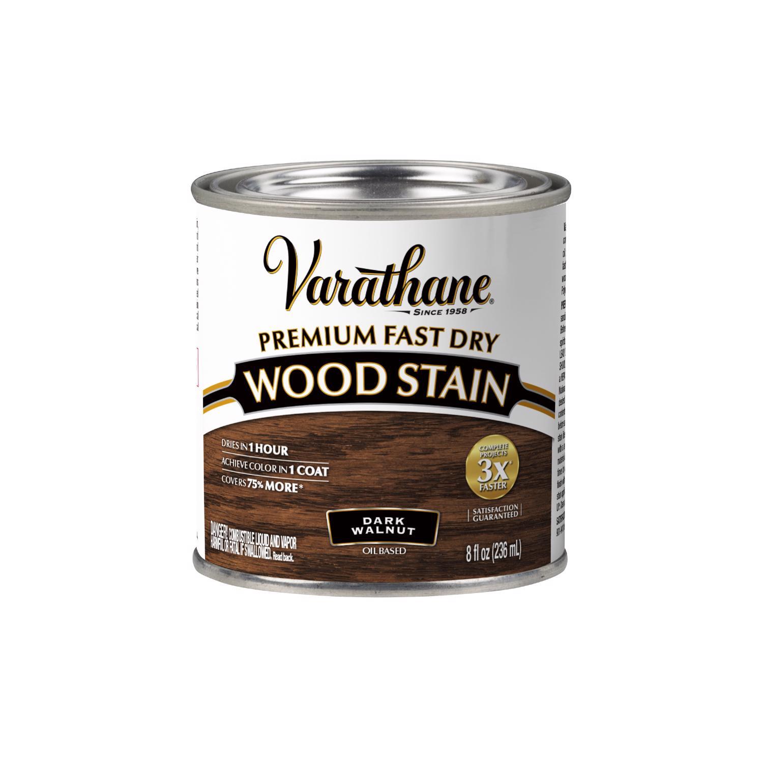 Varathane Premium Dark Walnut Oil-Based Fast Dry Wood Stain 1/2 pt