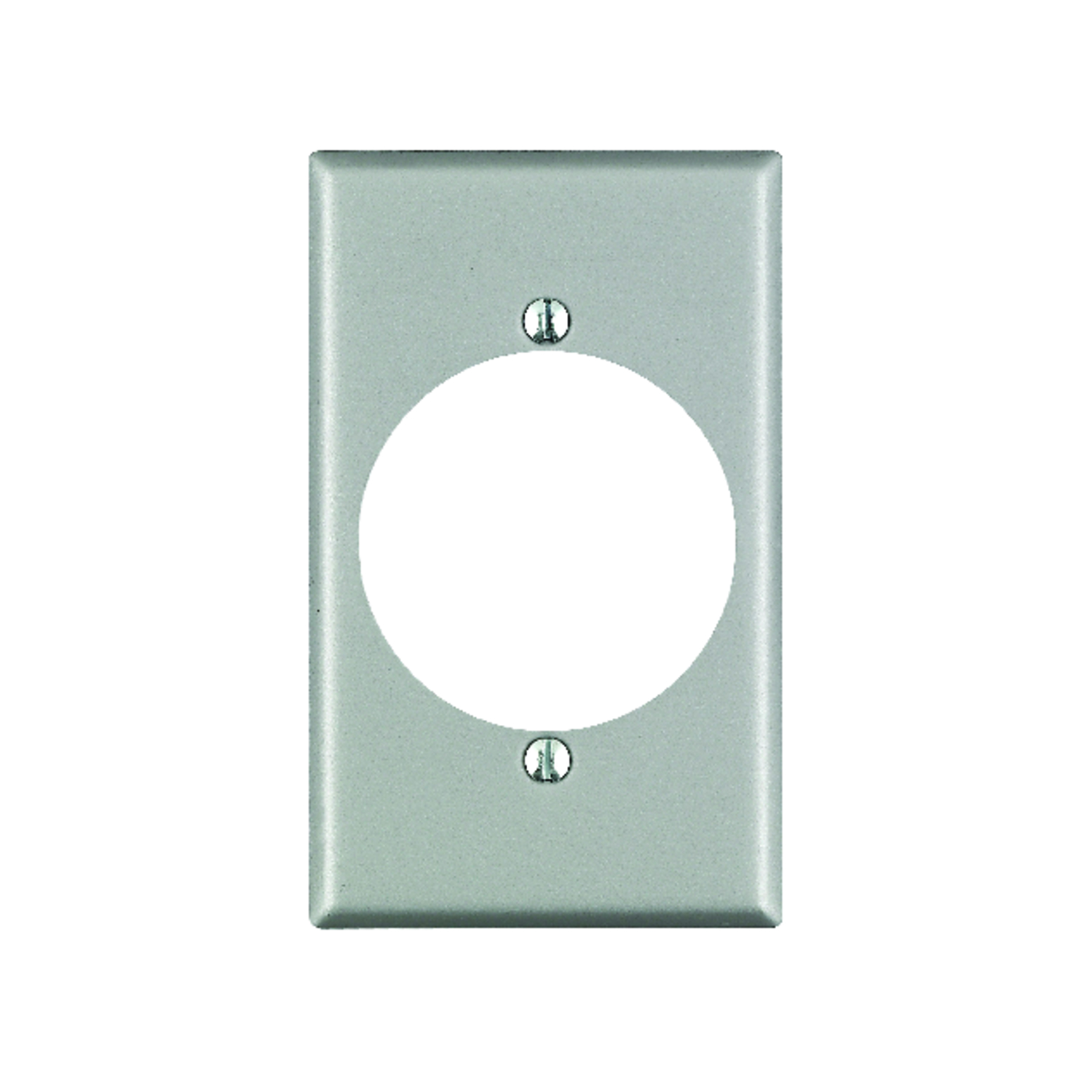 Leviton Silver 1 gang Aluminum Outlet Wall Plate 1 pk