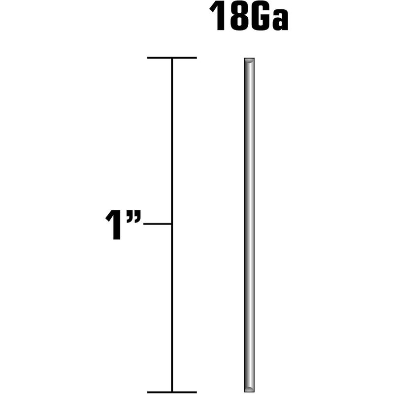 Metabo HPT Brad Nails, 1in. x 18 Gauge, Electro Galvanized, 1000 Count