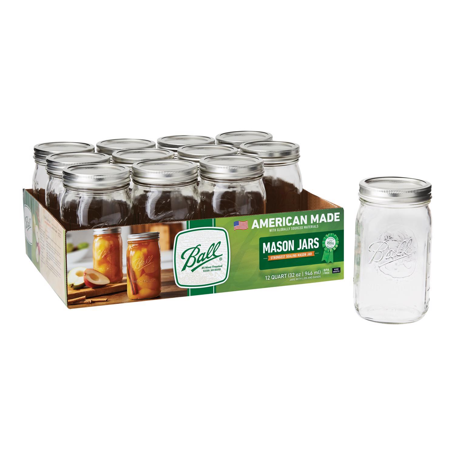 Ball Wide Mouth Mason Jar 32 oz 12 pk
