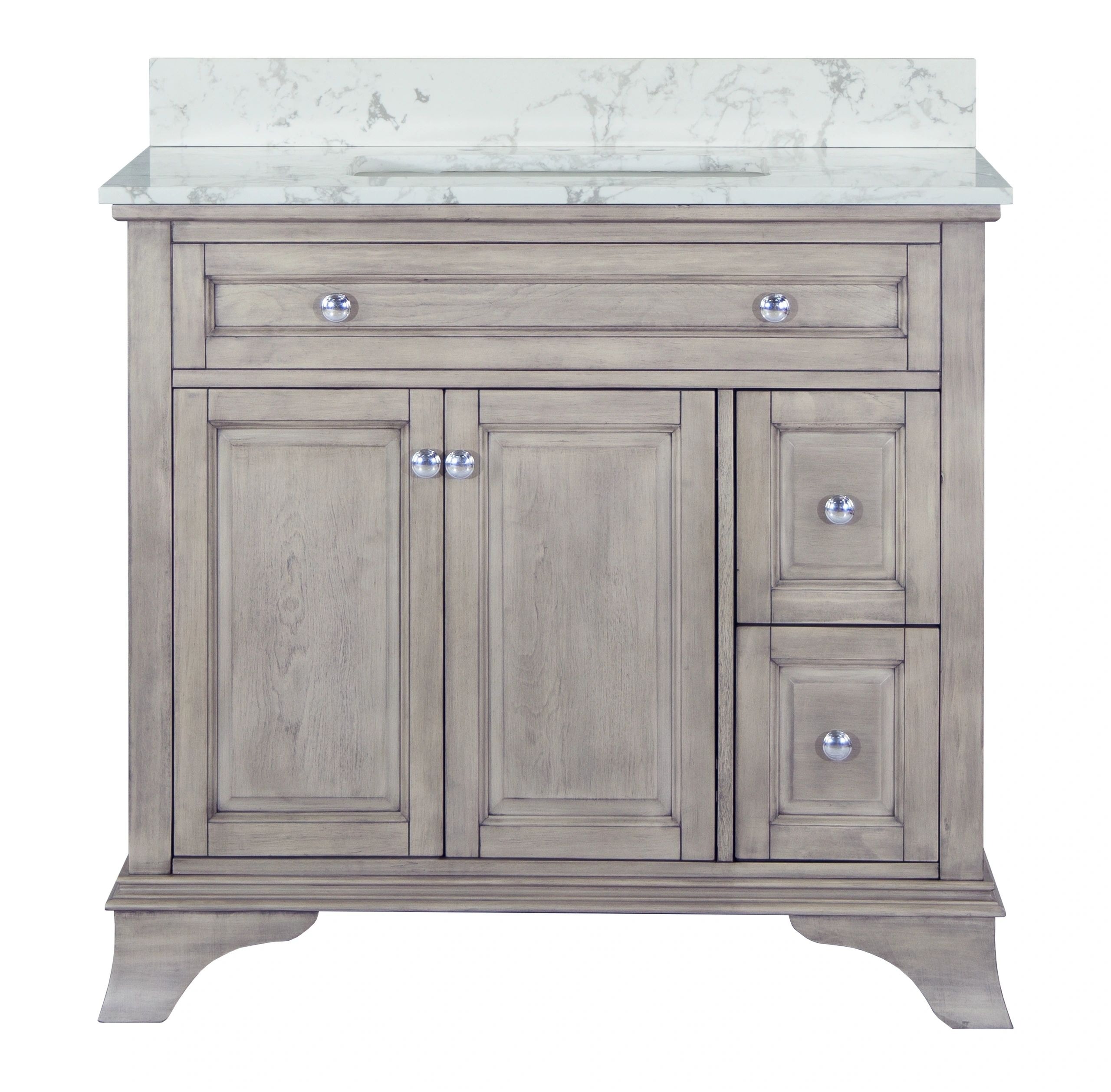 Aurafina WAINWRIGHT 36 in. Old Harbor Grey Vanity