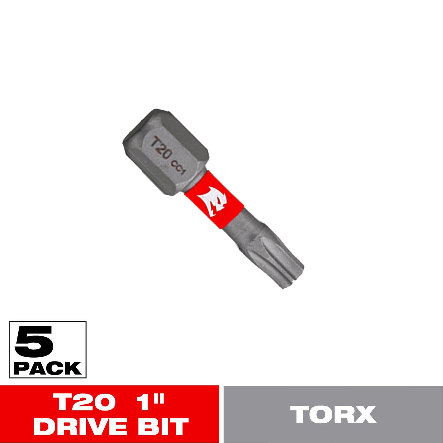 Diablo Torx #20 X 1 in. L Driver Bit Black Oxide 5 pk