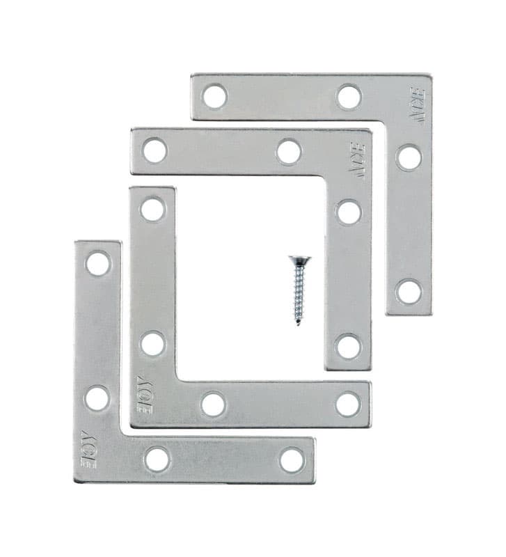 Ace 2-1/2 in. H X 3.75 in. W X 2-1/2 in. D Zinc Flat Corner Brace