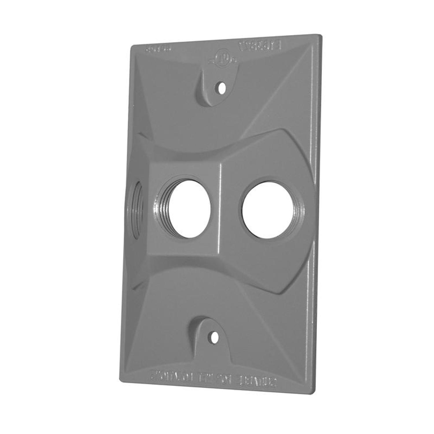 Sigma Engineered Solutions Rectangle Metal 1 gang 4.61 in. H X 2.85 in. W Lampholder Cover