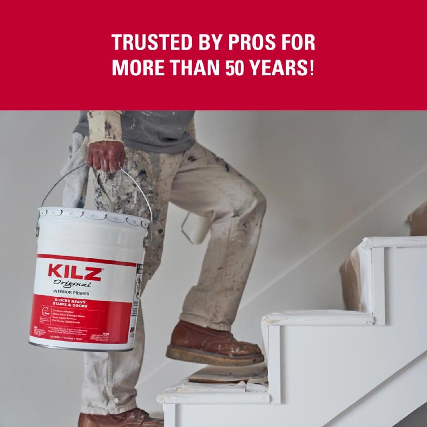 KILZ Original White Flat Oil-Based Alkyd Oil Primer 1 gal