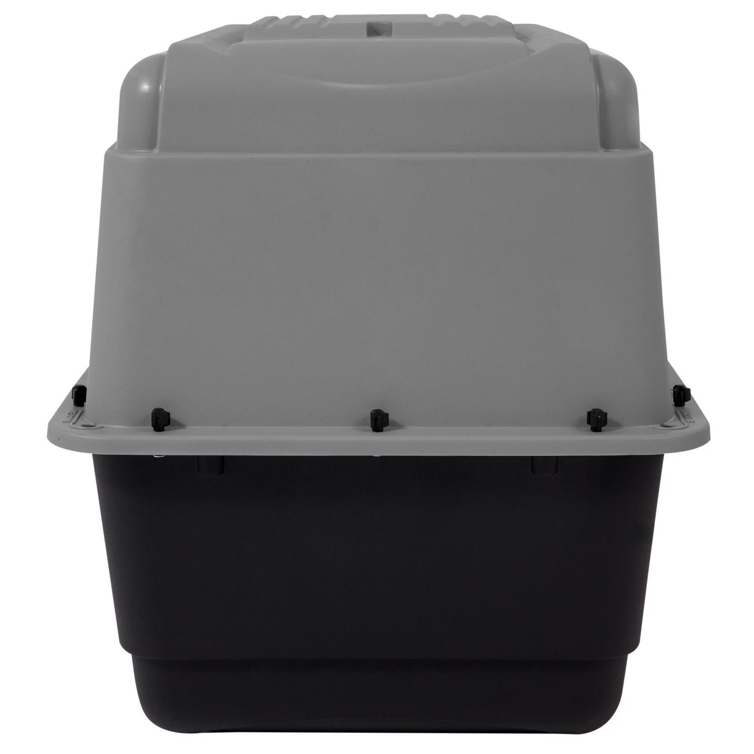 Aspen Pet Pet Porter Medium Plastic Pet Kennel Gray 24 in. H X 22.5 in. W X 32 in. D