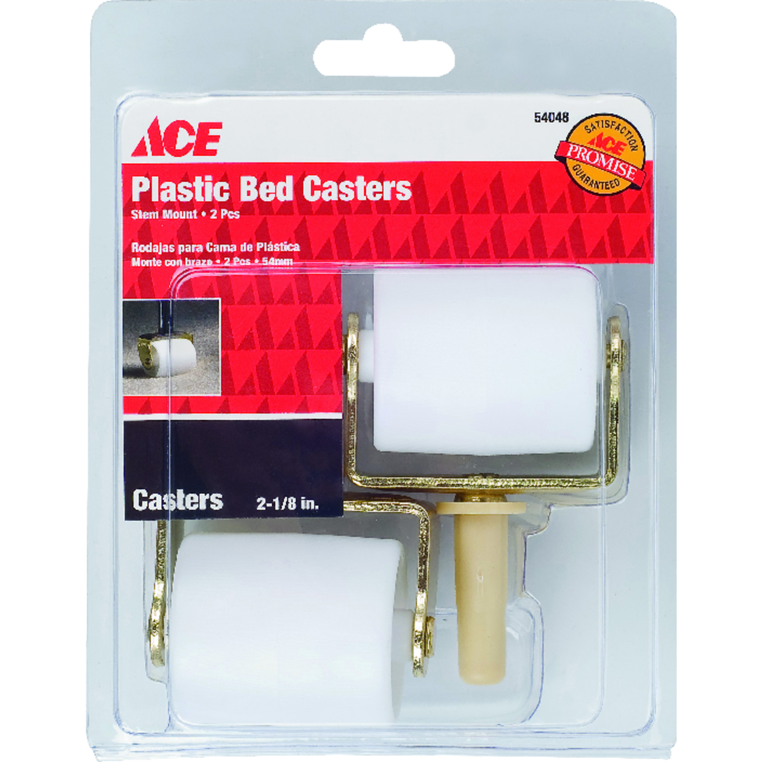 Ace 2 in. D Swivel Metal Caster 125 lb 2 pk