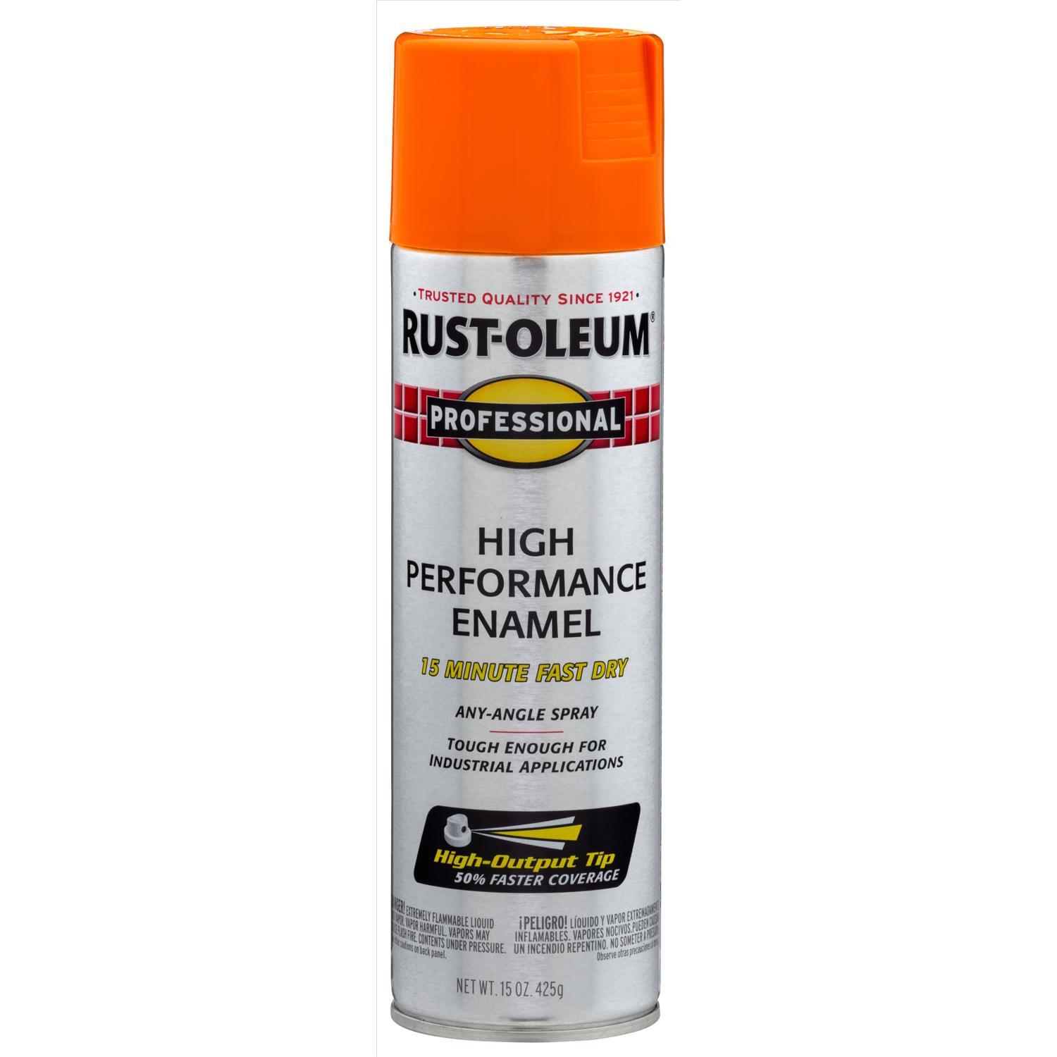Rust-Oleum Professional Gloss Safety Orange Spray Paint 15 oz