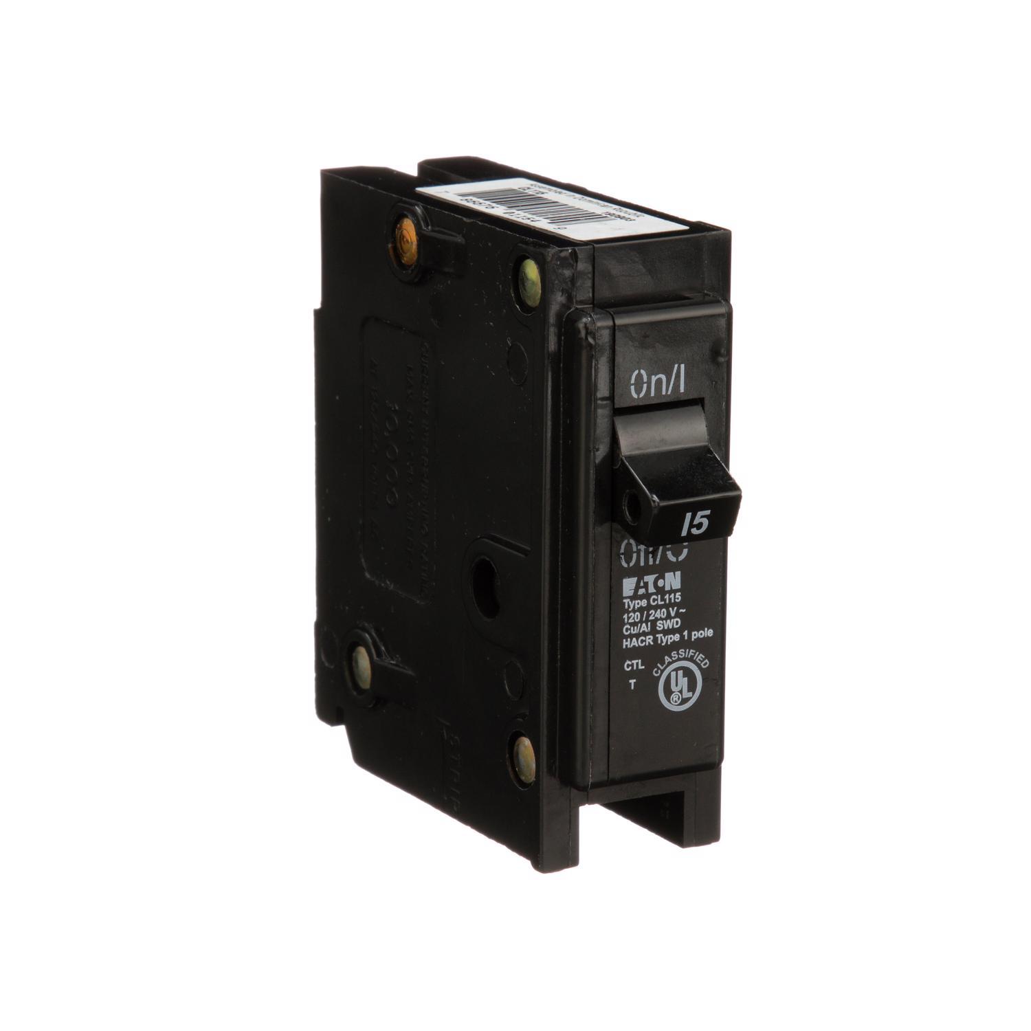 Eaton 15 amps Plug In Single Pole Circuit Breaker