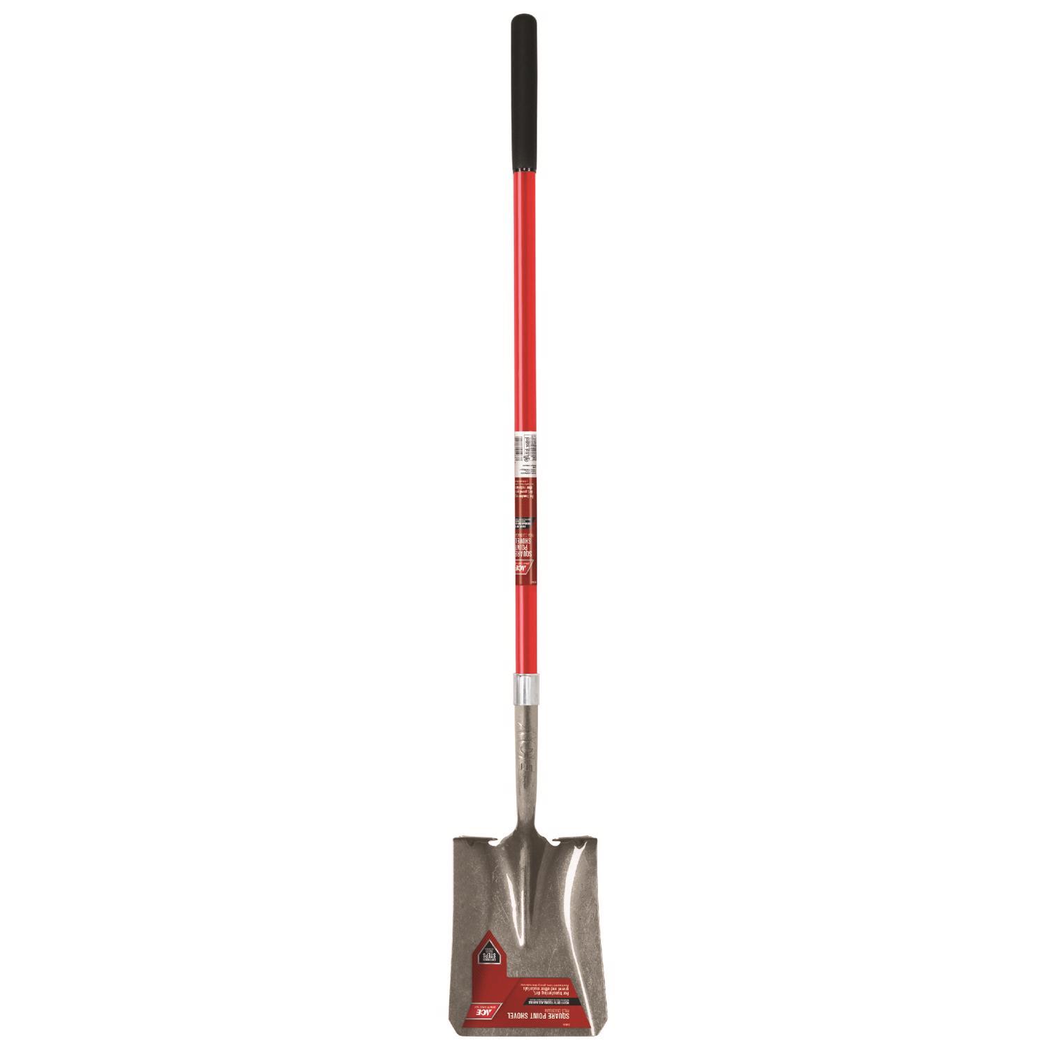 Ace 58 in. Steel Square Transfer Shovel Fiberglass Handle