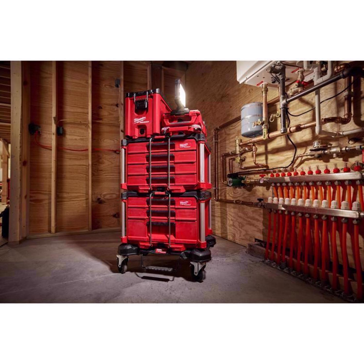 Milwaukee Packout 16.3 in. Modular 4-Drawer Tool Box Black/Red