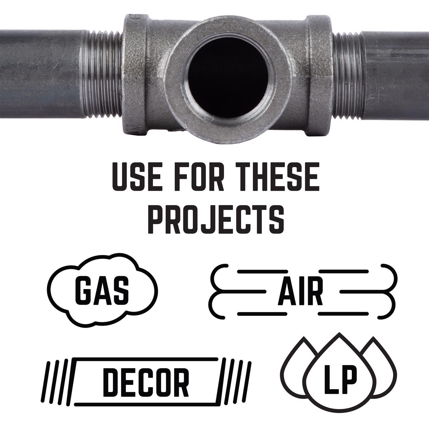 STZ Industries 1-1/2 in. FIP each X 1-1/2 in. D FIP 1-1/2 in. D FIP Black Malleable Iron Tee