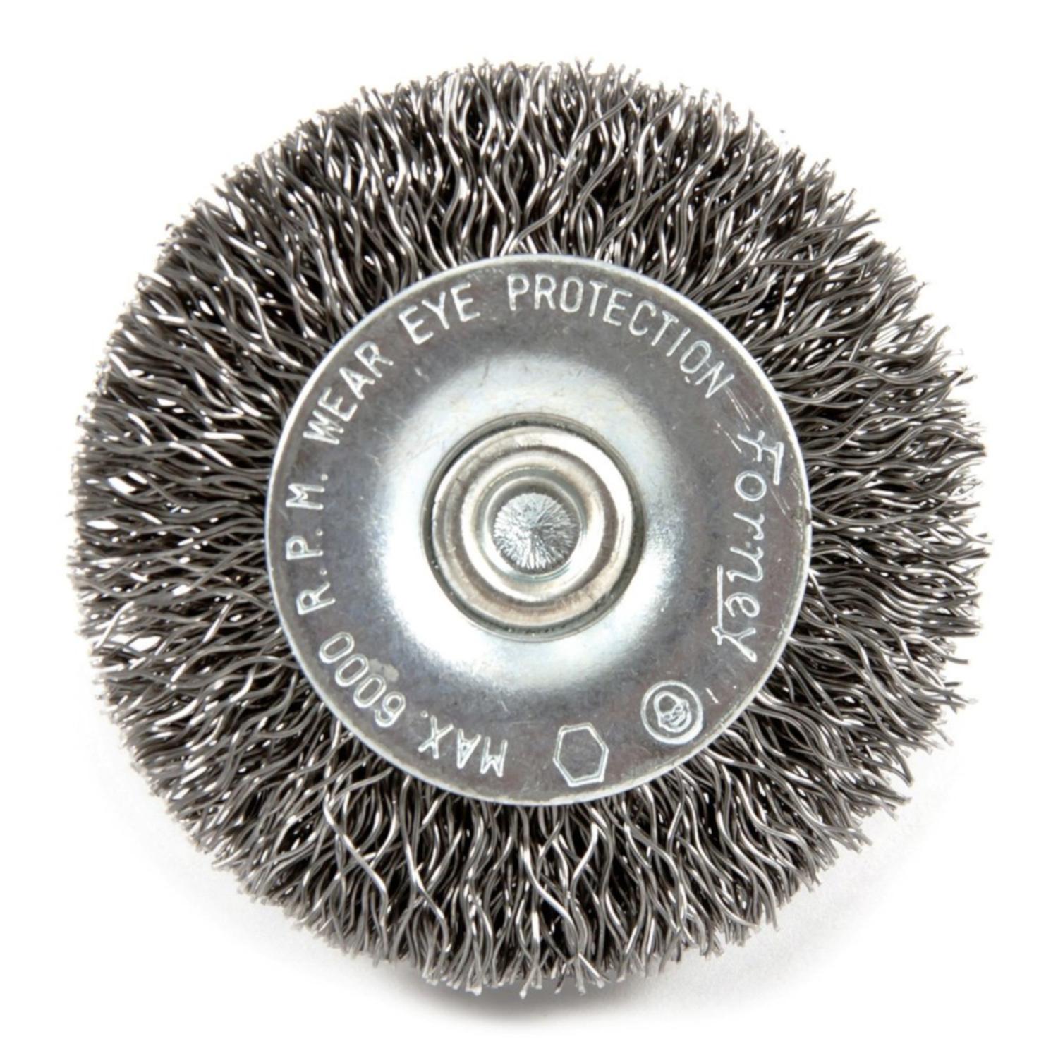 Forney 2 in. Crimped Wire Wheel Brush Metal 6000 rpm 1 pc