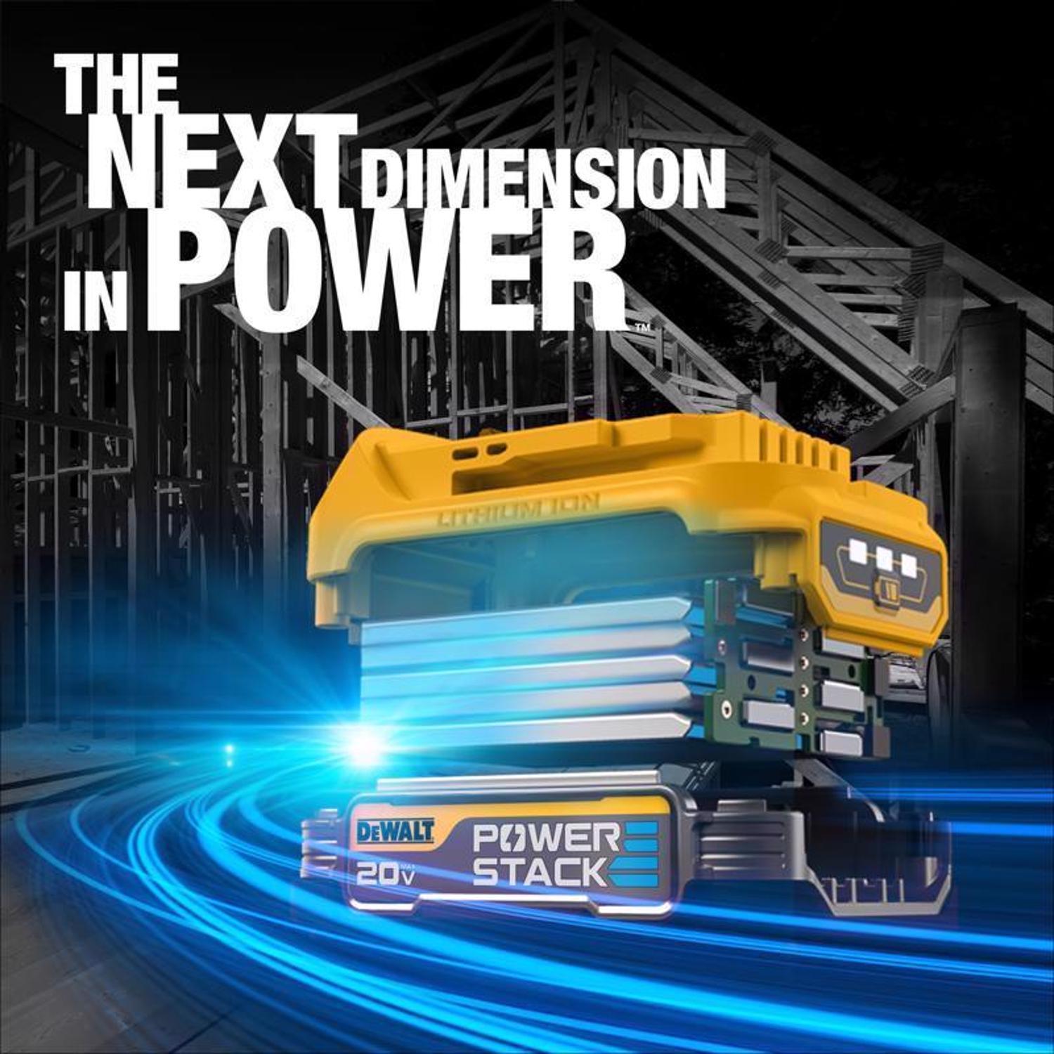 DeWalt 20V MAX POWERSTACK DCBP034C 1.7 Ah Lithium-Ion Compact Battery and Charger Starter Kit 2 pc
