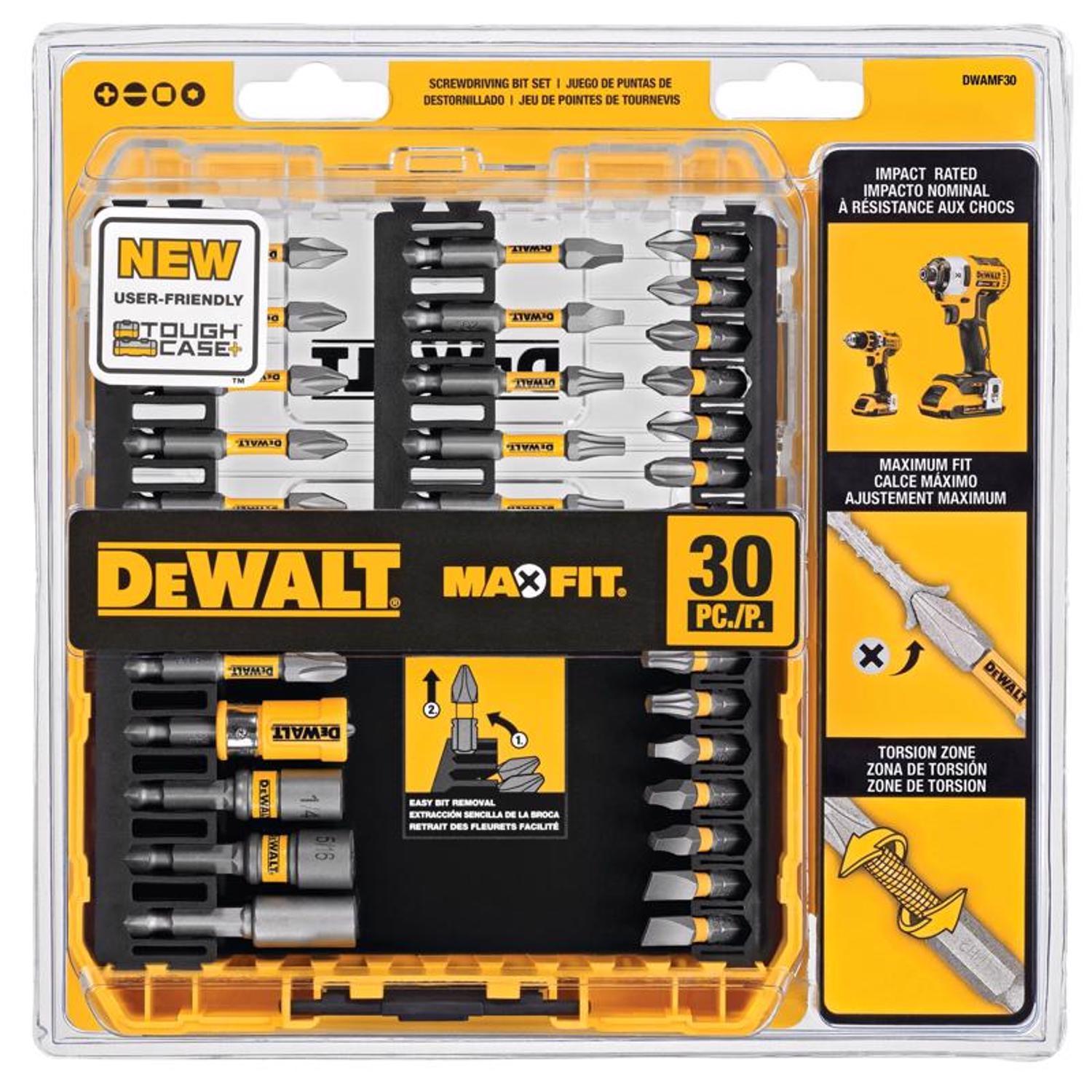 DeWalt Max Fit Screwdriver Bit Set Steel 30 pc