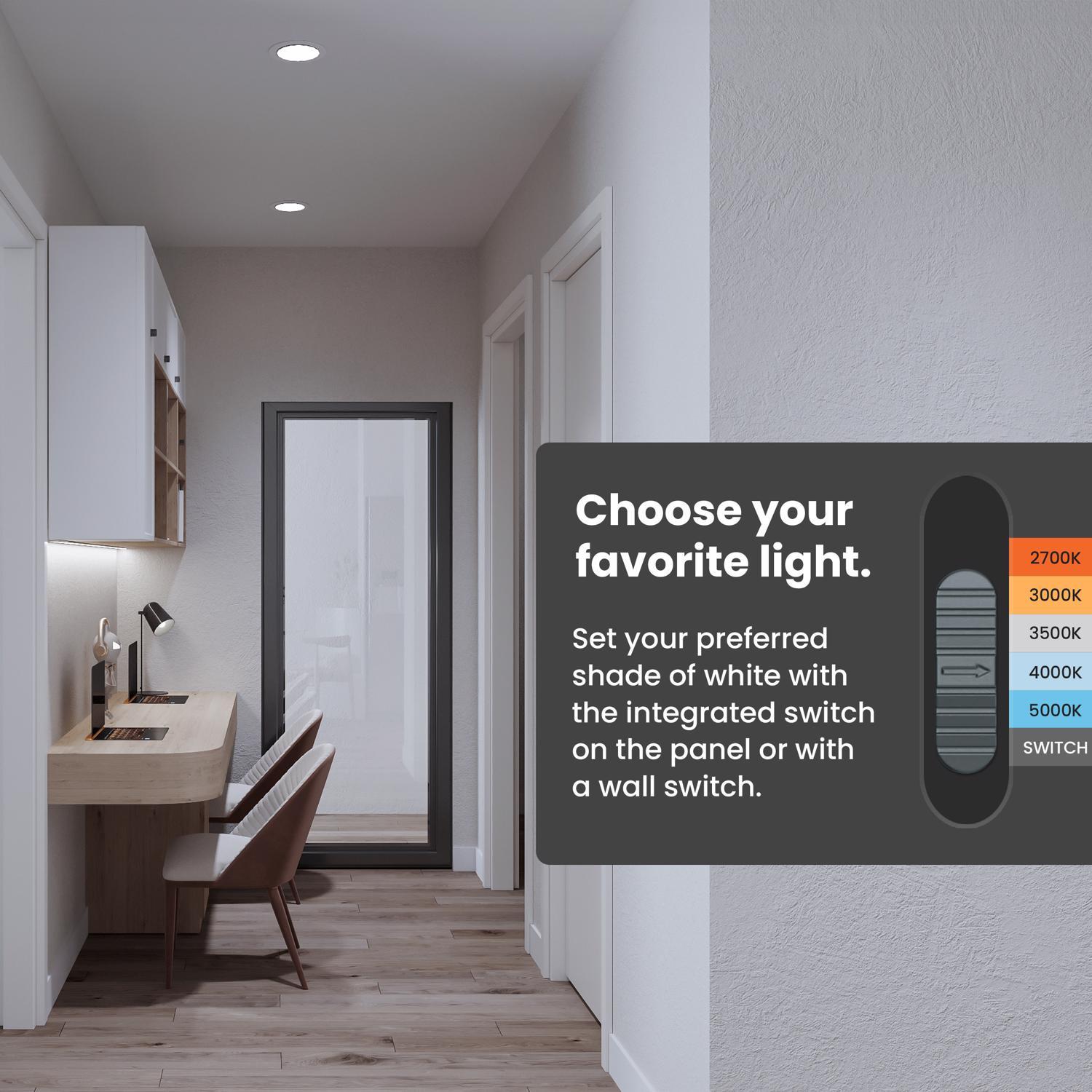 Feit LED Retrofits White 7.1 in. W LED Canless Recessed Downlight 13 W