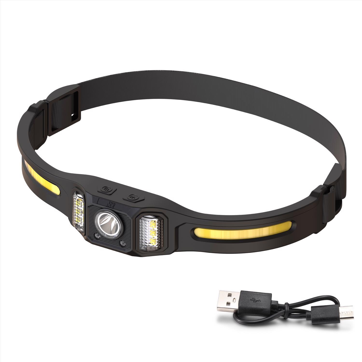 Ace 500 lm Black LED Rechargeable Head Lamp