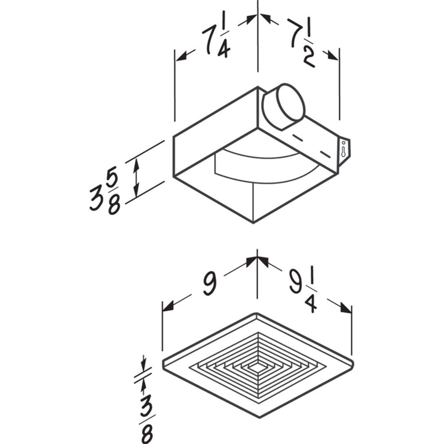 Broan-NuTone 50 CFM 4 Sones Bathroom Exhaust Fan