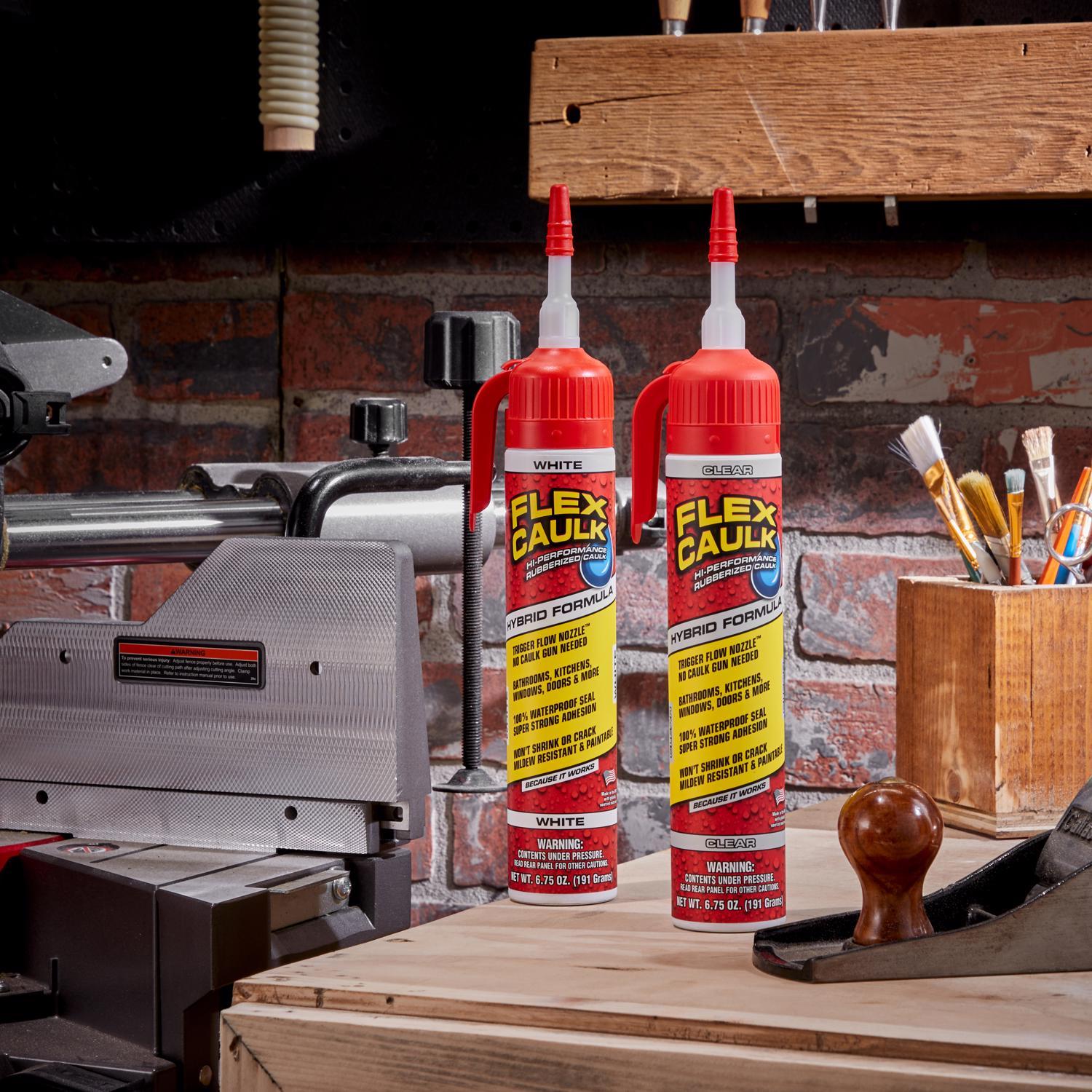 Flex Seal Family of Products Flex Caulk Clear Polymer Advanced Hybrid Polymer Caulk 6.6 fl. oz.