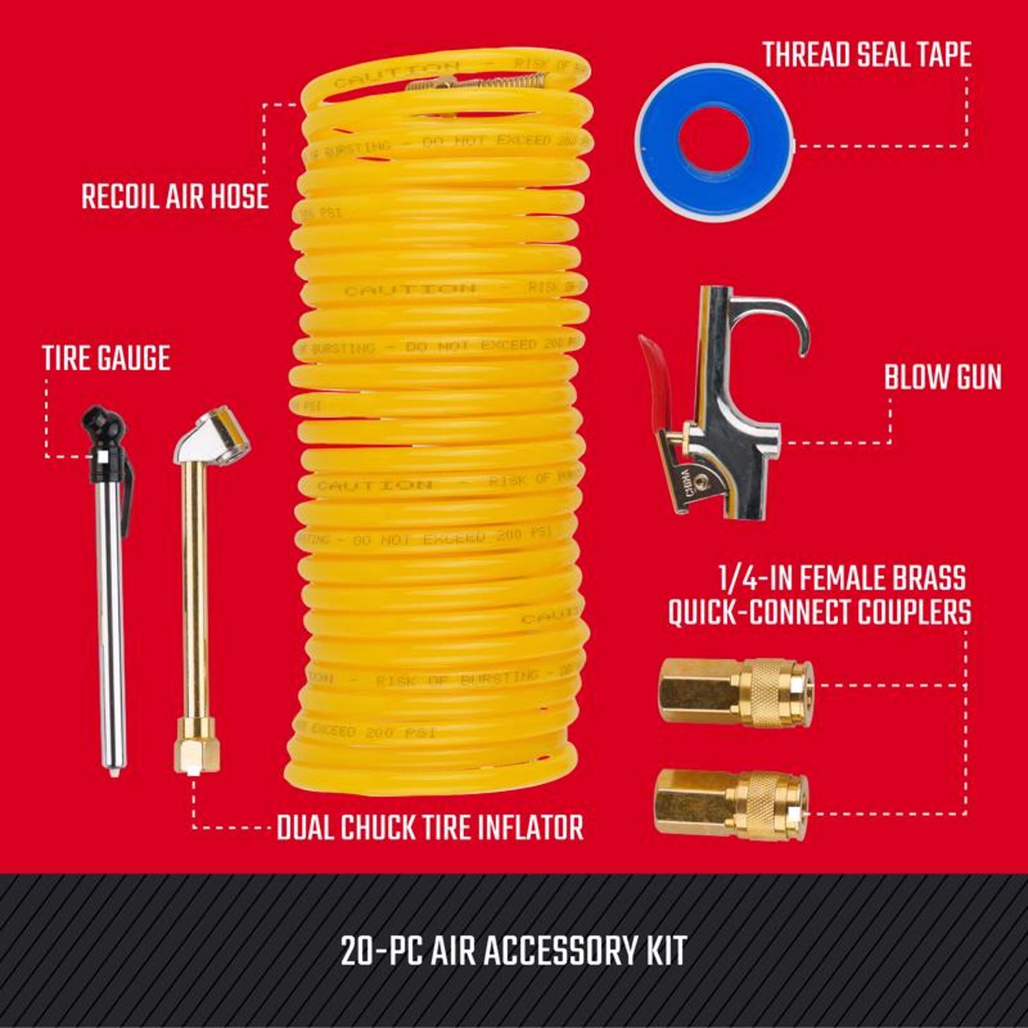 Craftsman 1/4 in. Air Compressor Accessory Kit 20 pc