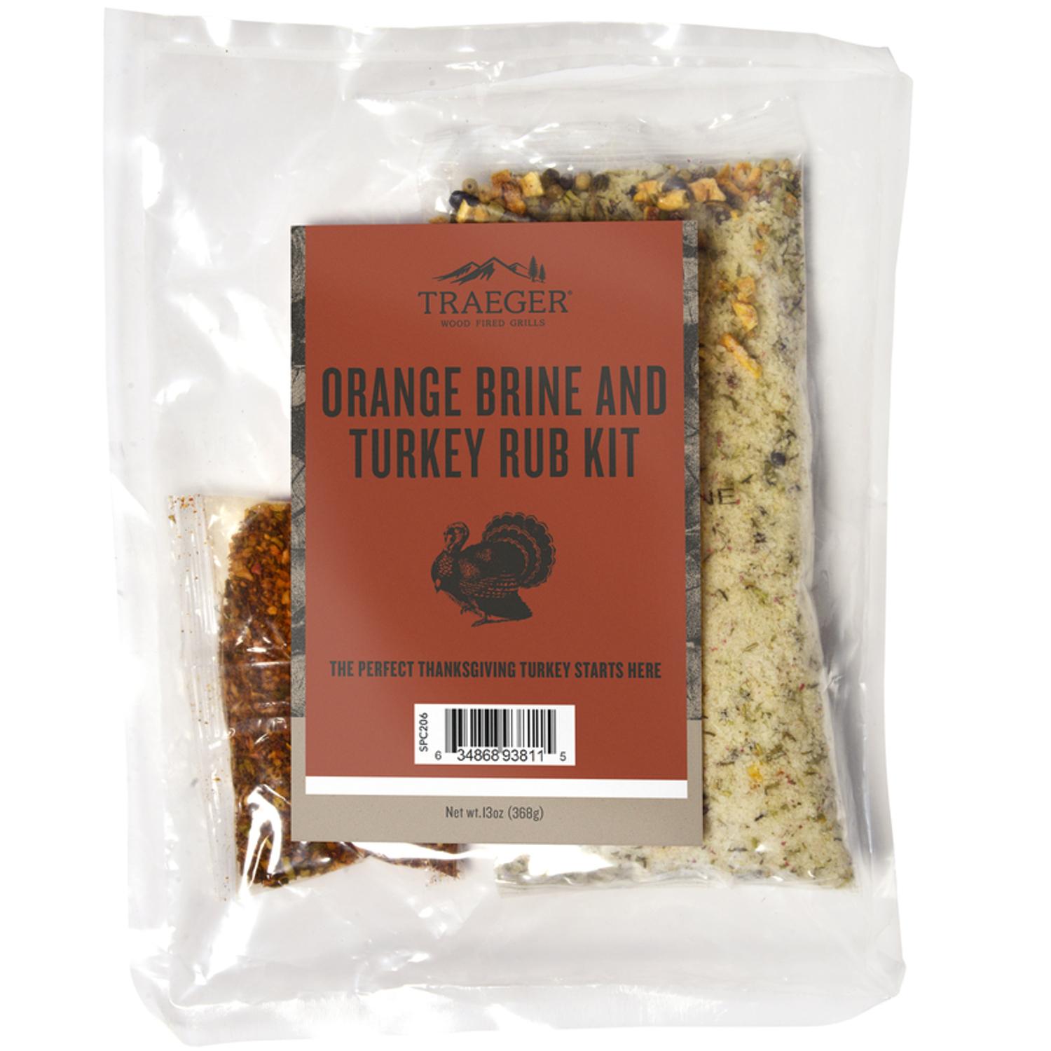 Traeger Turkey Blend Hardwood Pellets with Brine Kit All Natural Maple