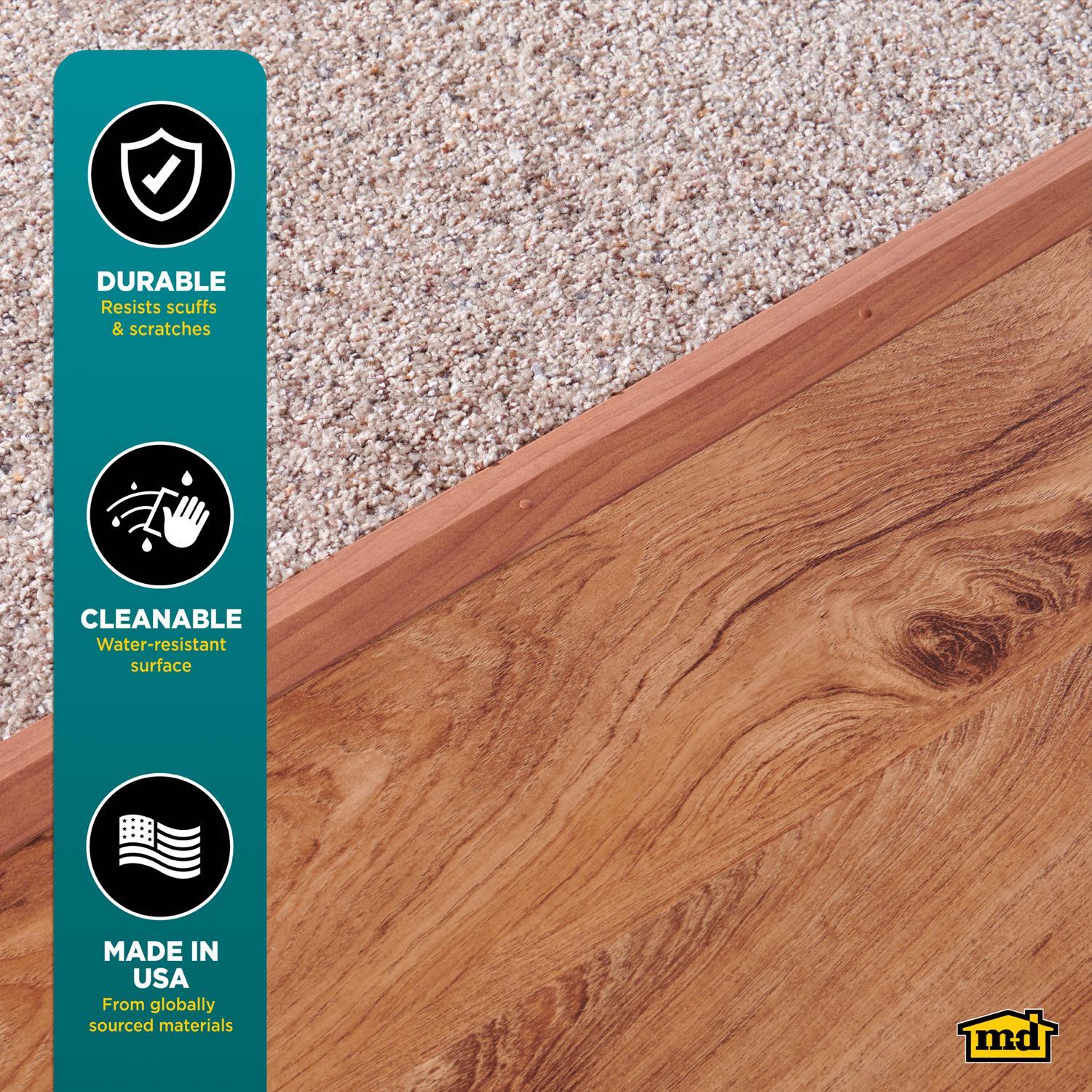 M-D Building Products METAL DECOR 0.3 in. H X 1.38 in. W X 36 in. L Cherry Aluminum Carpet Trim