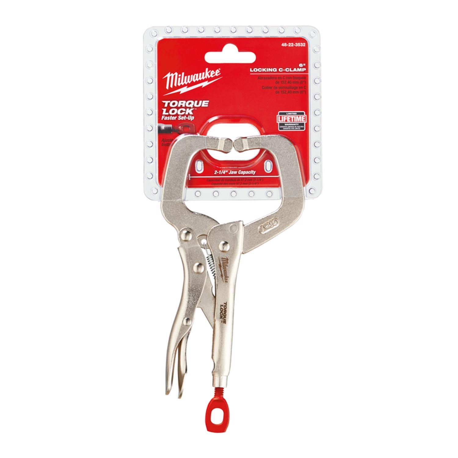 Milwaukee Torque Lock 2 in. X 2-1/8 in. D Locking C-Clamp 400 lb 1 pc