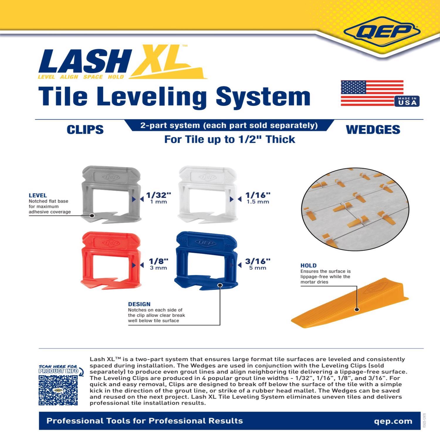 QEP Xtreme.44 in. H X 0.54 in. W X 3.35 in. L Plastic Tile Leveling Wedge 500 pc