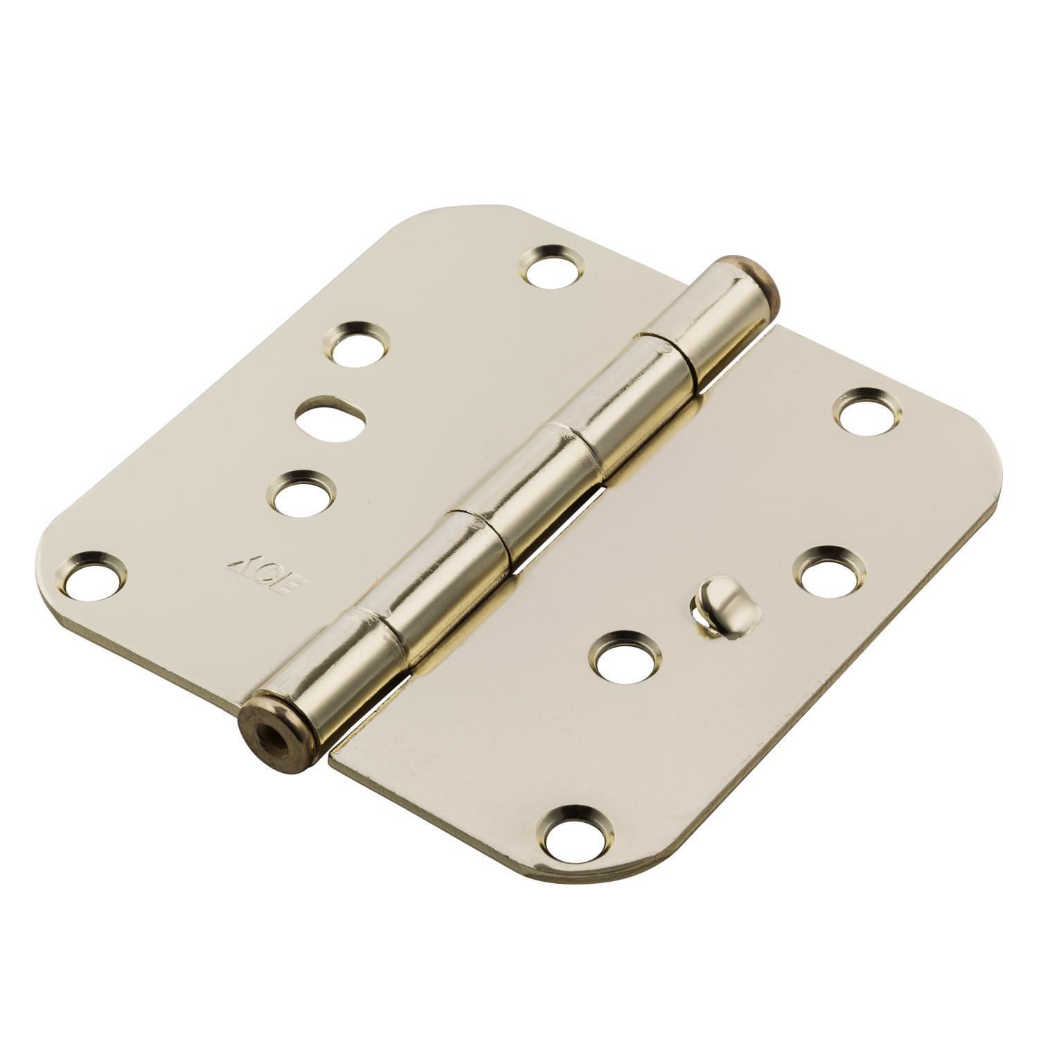 Ace 4 in. L Bright Brass Residential Door Hinge 3 pk
