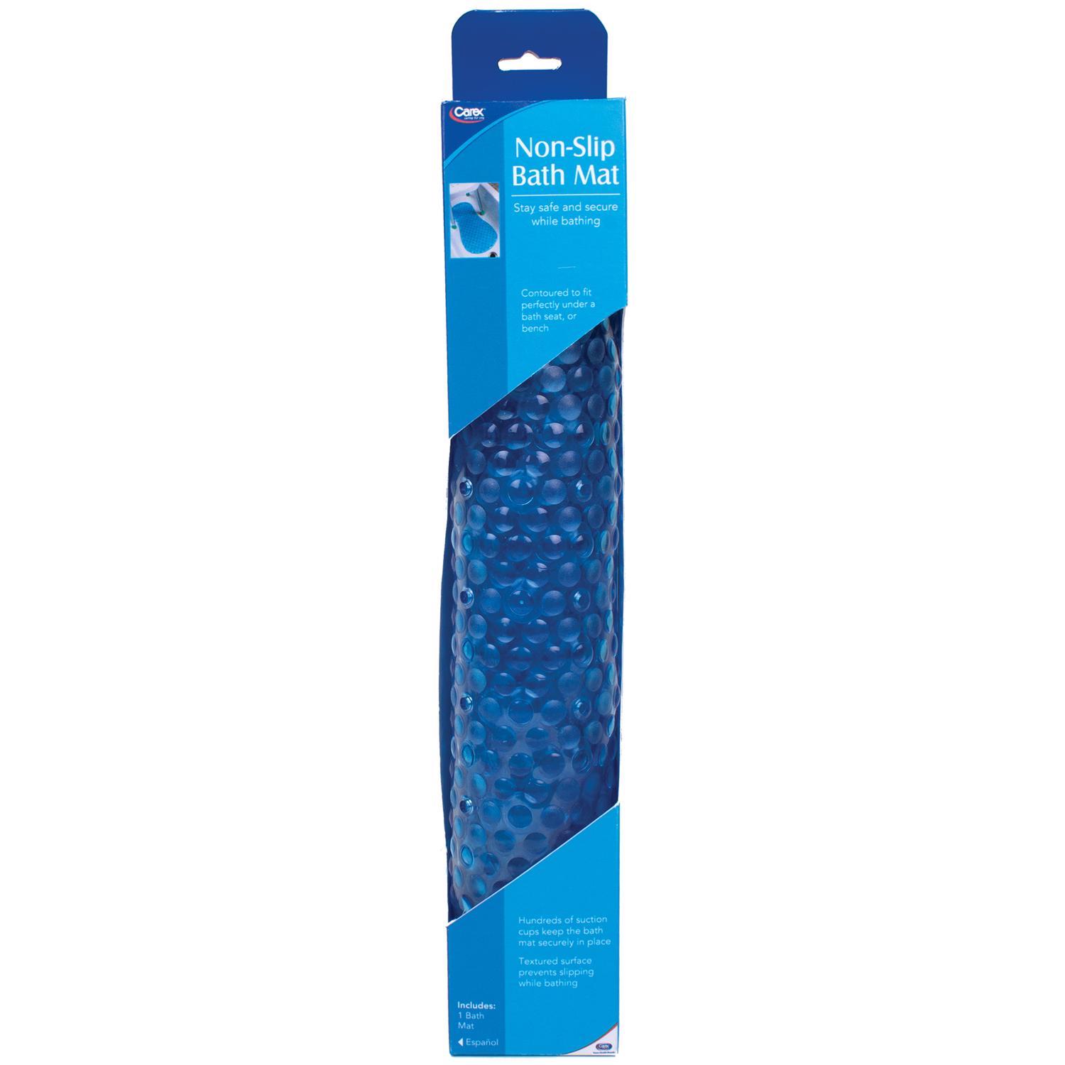 Carex Health Brands Blue Shower/Tub Safety Mat Rubber.5 in. H X 32 in. L