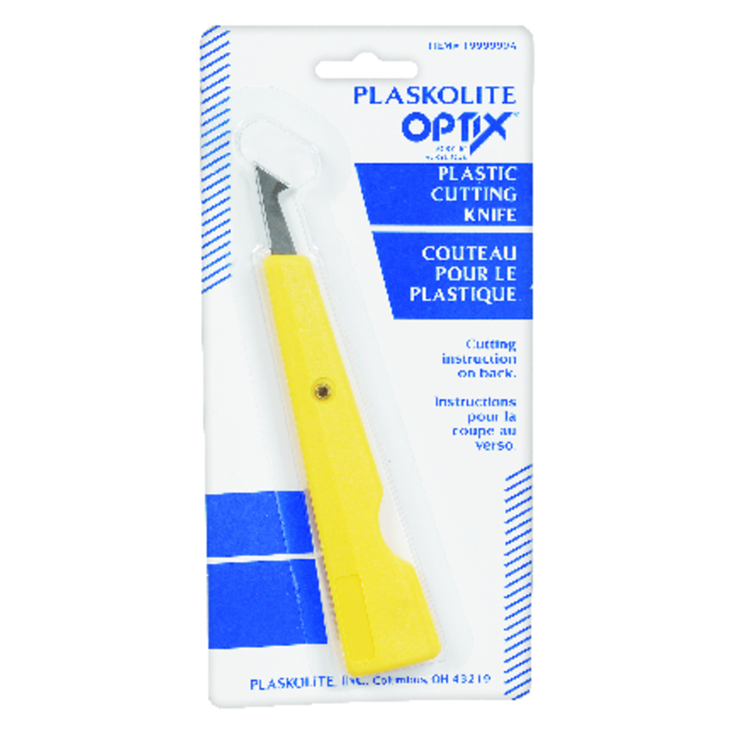 Plaskolite Optix Fixed Blade Knife Yellow