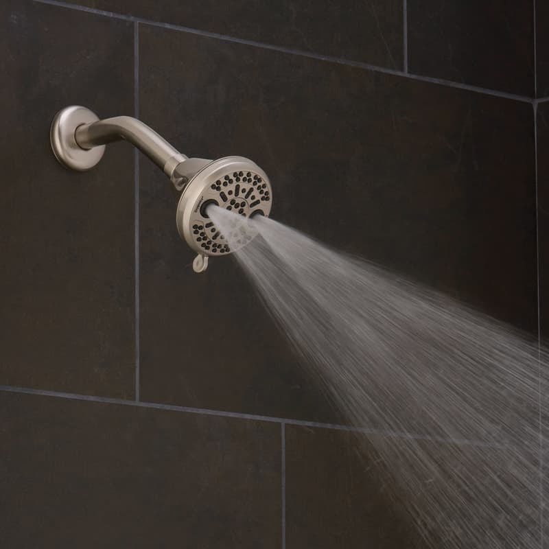 Oxygenics PowerFlow Brushed Nickel ABS Plastic 3 settings Showerhead 1.75 gpm