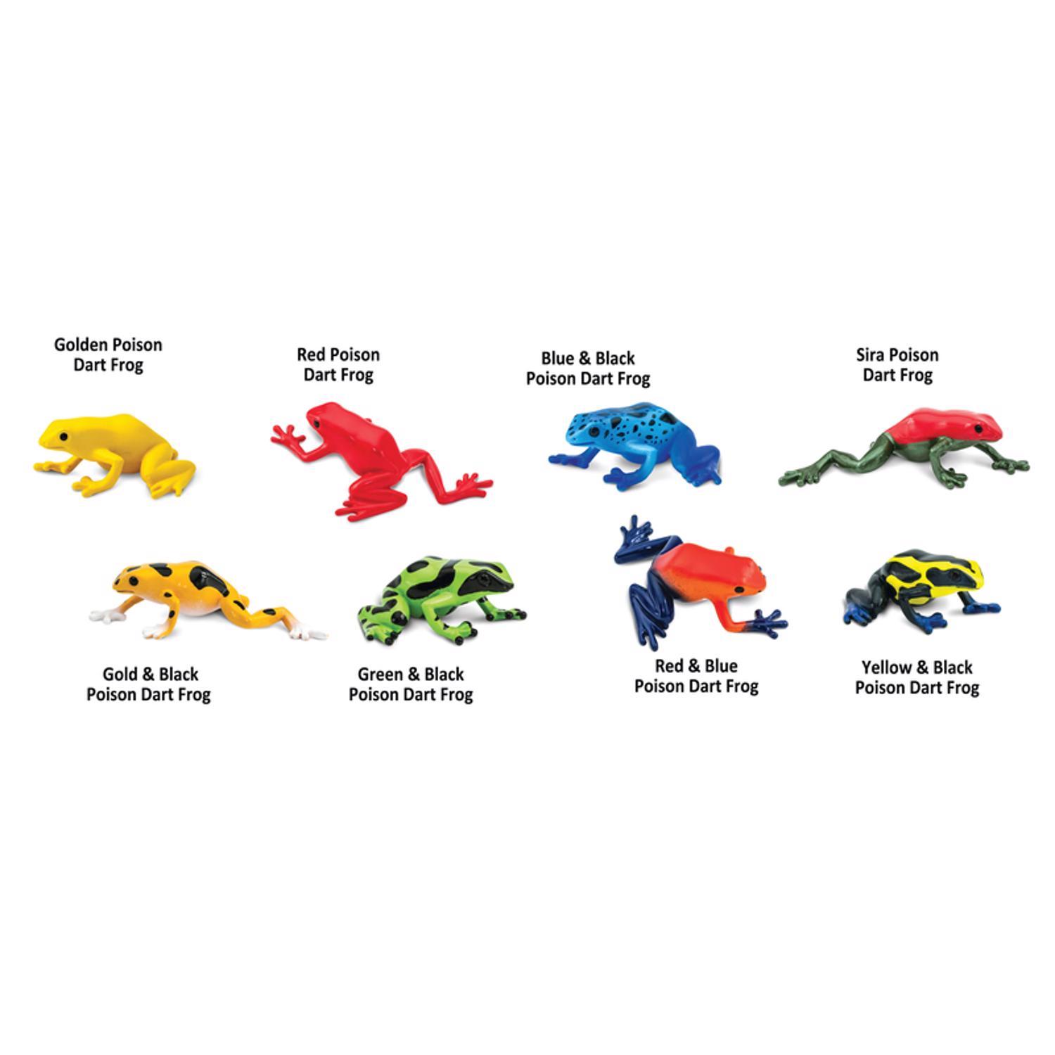 Safari Ltd. Toobs Poison Dart Frogs Toy Assorted 8 pc