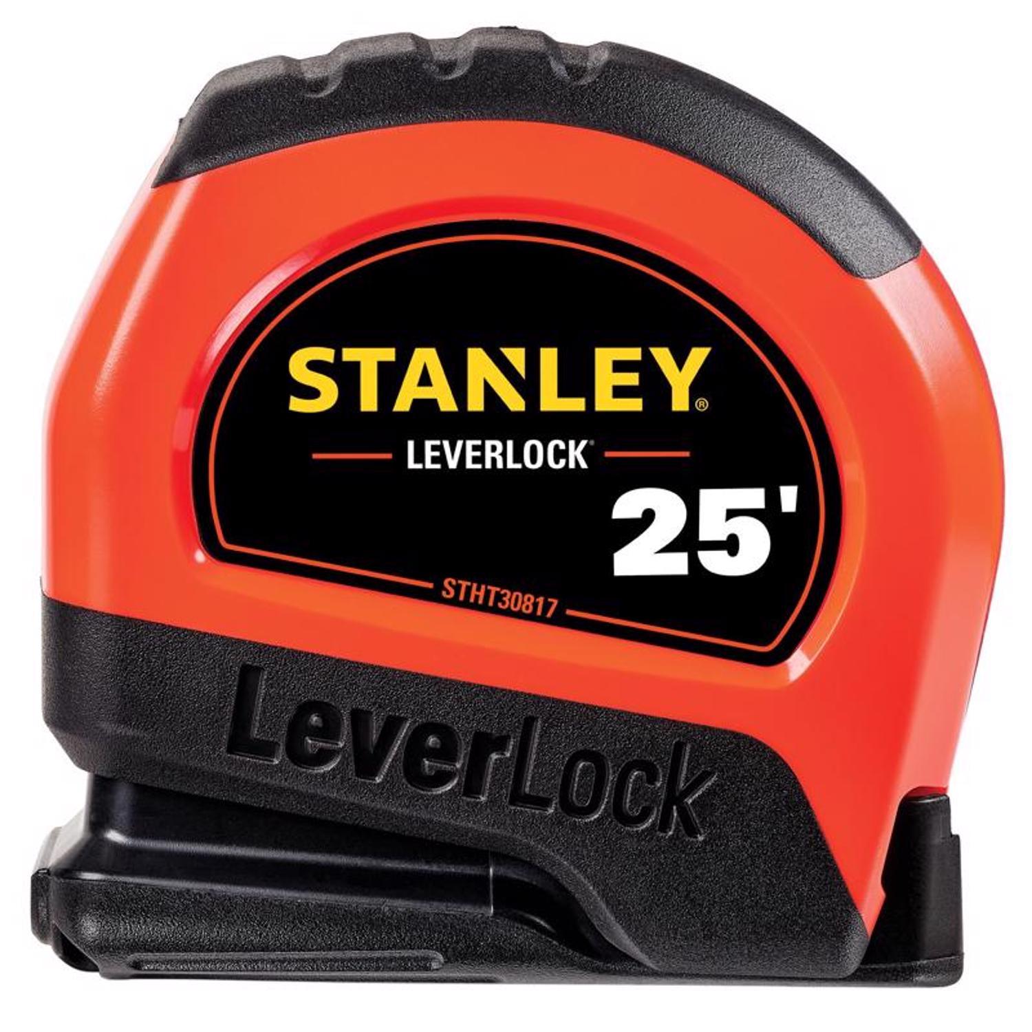 Stanley LeverLock 25 ft. L X 1 in. W Tape Measure 1 pk