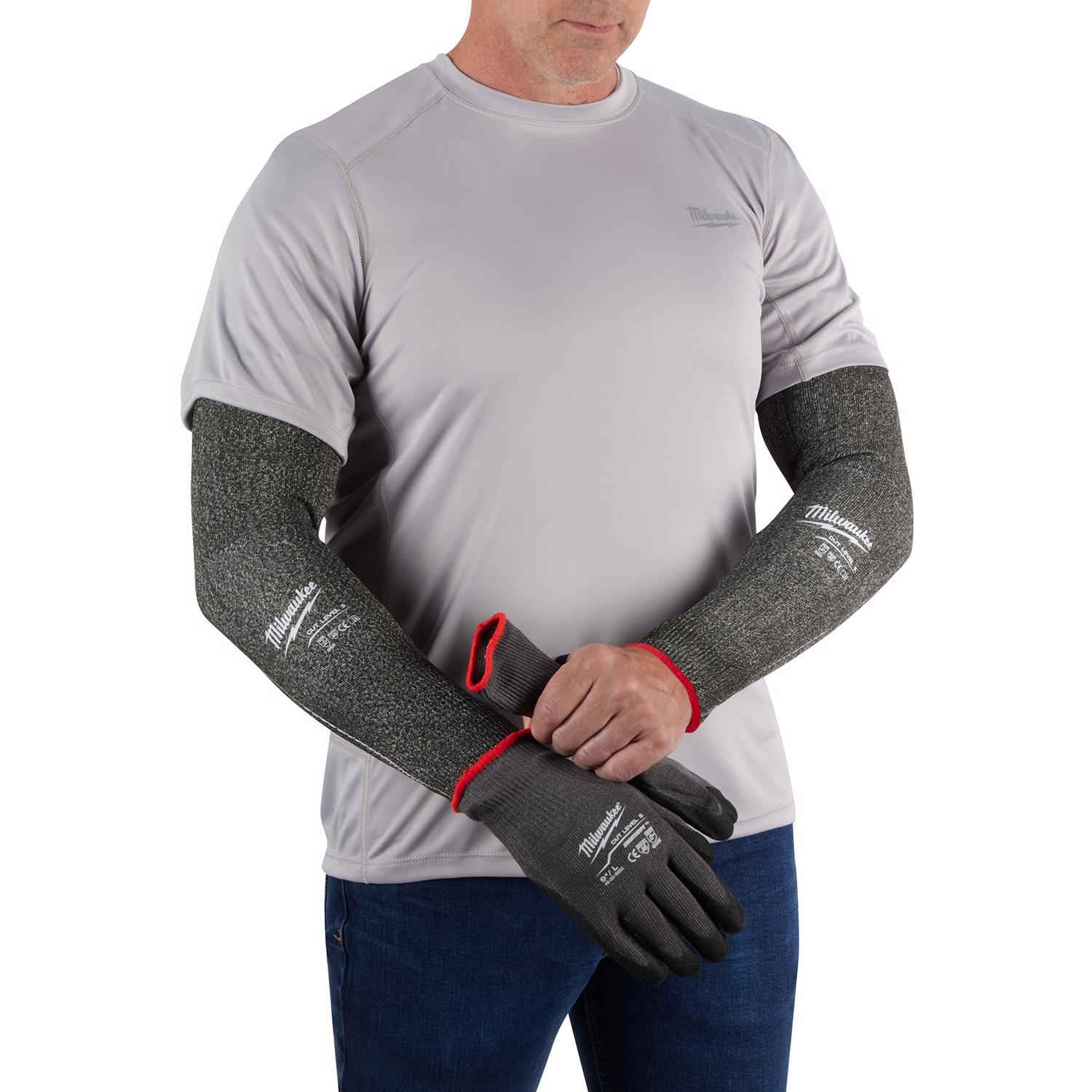 Milwaukee One Size Fits All Polyethylene Arm Gray Protection Sleeves