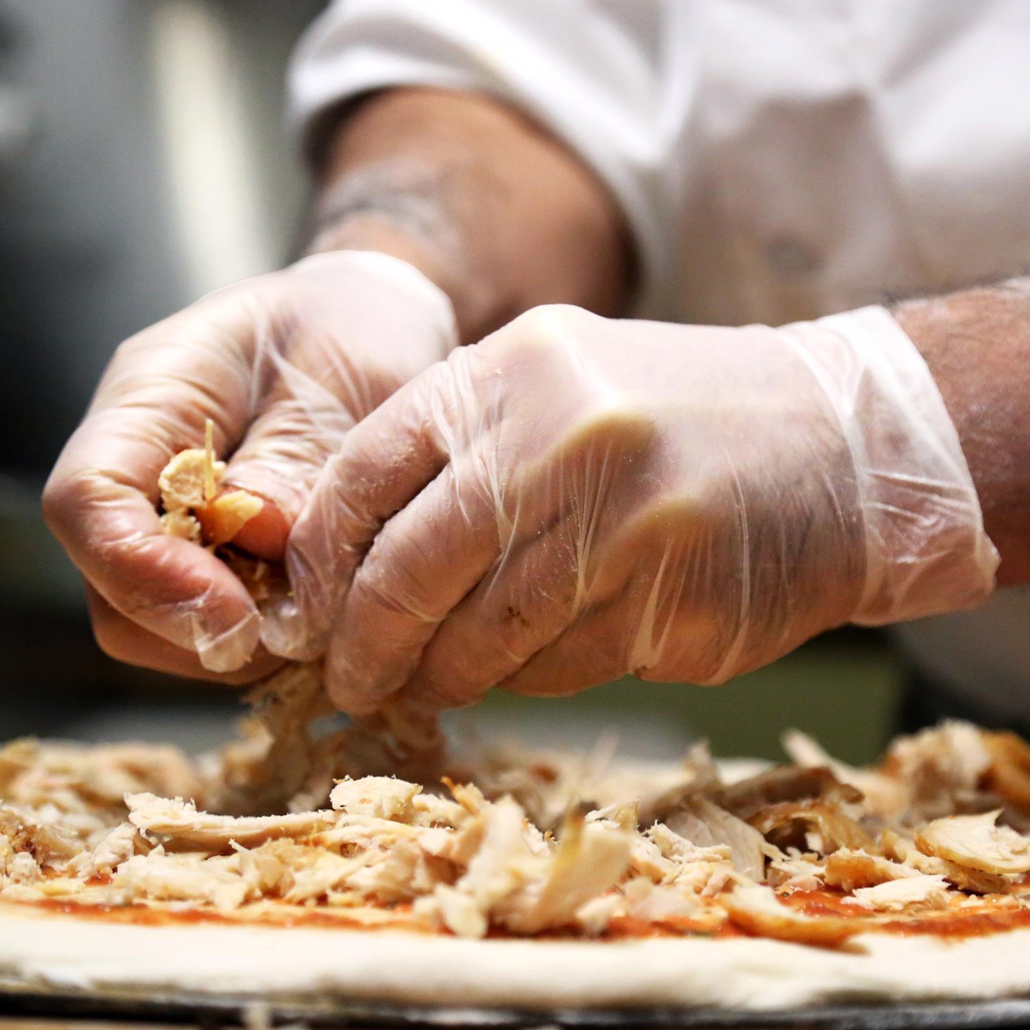 AMMEX Gloveworks Vinyl Disposable Gloves Large Clear Powder Free 100 pk