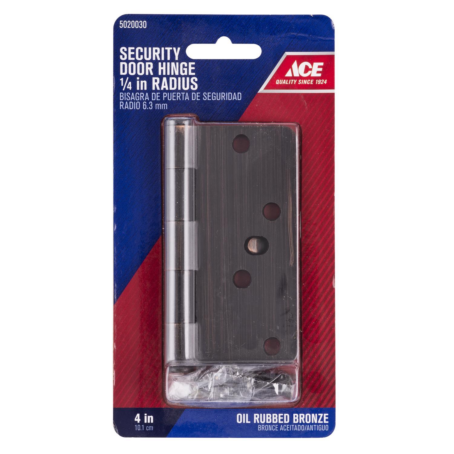 Ace 4 in. L Oil Rubbed Bronze Residential Door Hinge 1 pk