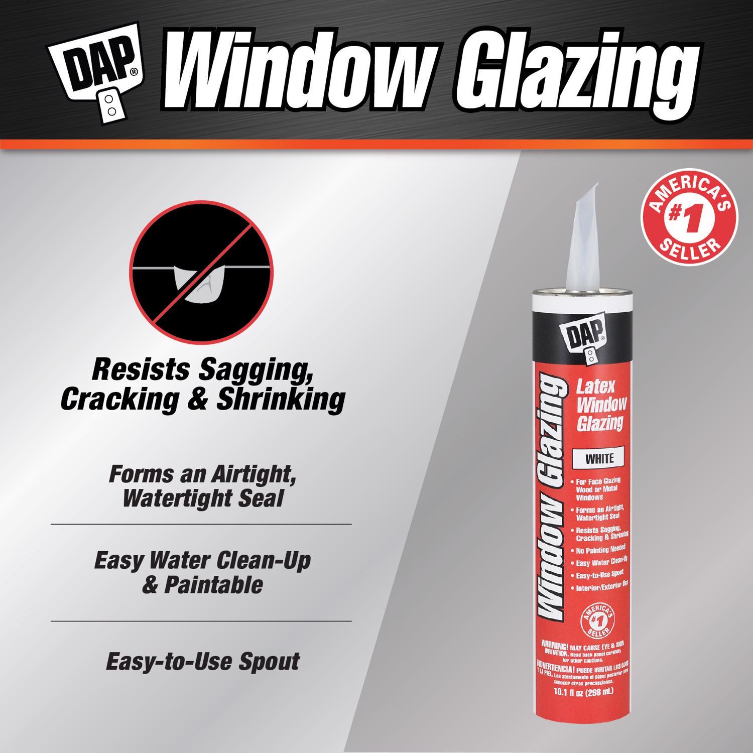 DAP White Latex Window Glazing Sealant 10.1 oz
